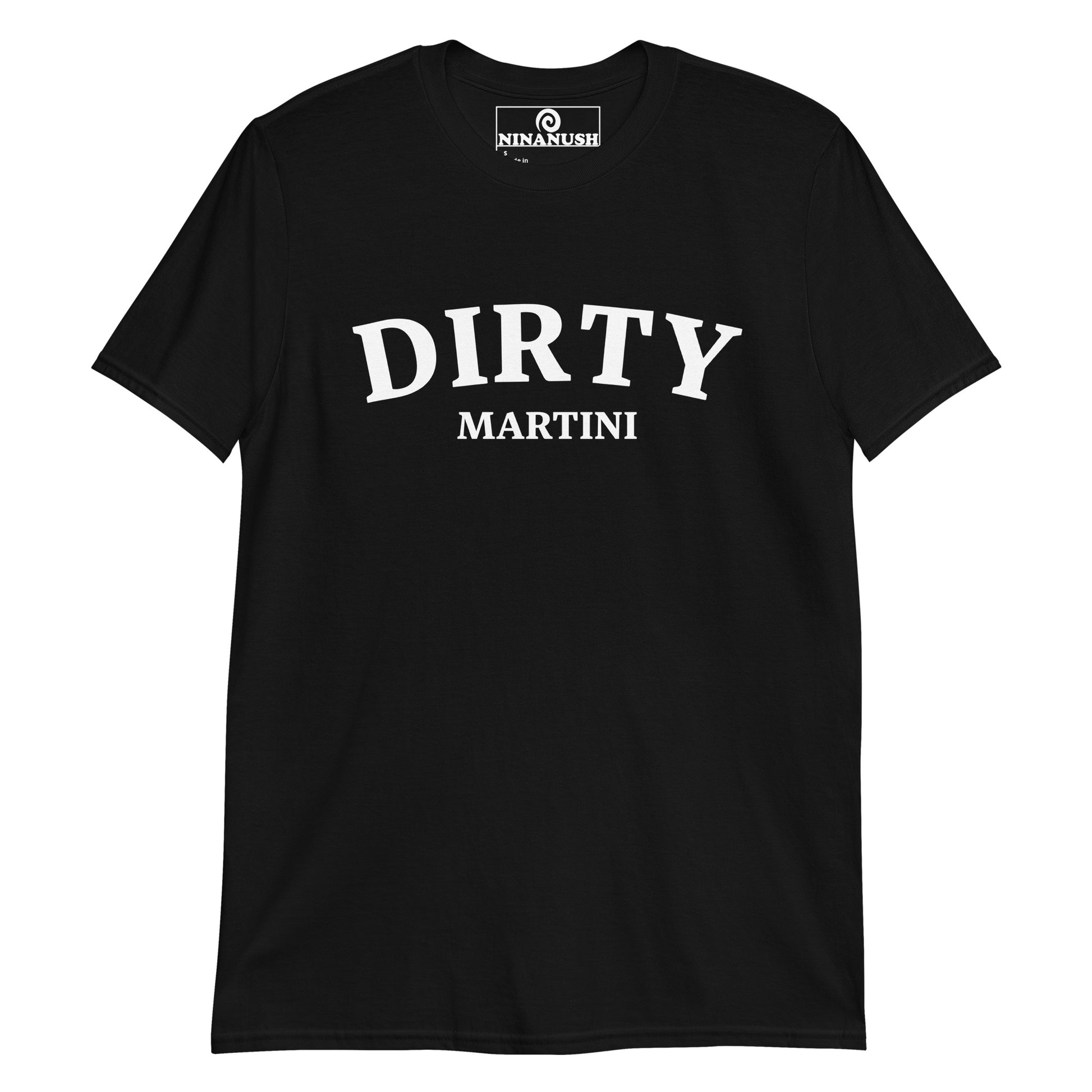 Black dirty martini t-shirt from Nina's Funky Shop by ninanush - This funny Martini lover shirt is soft, comfortable and made just for you. Now you can drink your favorite dirty martini and make a statement in this unique martini t-shirt. It's a classic tee with an eye catching design for passionate martini enthusiasts and cocktail lovers of all kinds.