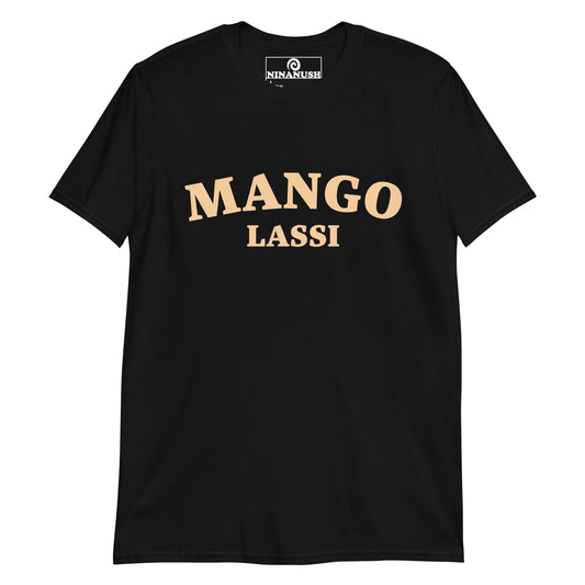 Black Mango Lassi T-shirt from Nina's Funky Shop by ninanush - Mango Lassi 🔥 Do you love mango lassis? Looking for a unique foodie gift? Look no further! Our Mango Lassi T-shirt is just what you need. It's a college-style, crew neck foodie shirt for Indian food enthusiasts. If you love mago lassi, this funny food shirt was designed just for you. Celebrate your favorite foods and drinks in our funky foodie apparel, designed by Nina and made just for you. 