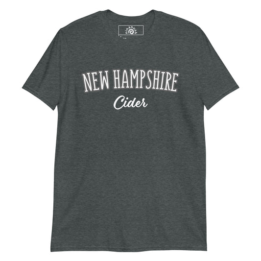 Dark Gray Customizable New Hampshire t-shirt from Nina's Funky Shop by ninanush - Are you a New Hampshire local? Looking for a fun New Hampshire t-shirt or a funny gift for a New Englander? Design your perfect New Hampshire T-shirt right here with us! Just add your custom text and create your new favorite tee. Design: "New Hampshire" in an arc across the chest. Stand out in this varsity style New England Shirt.