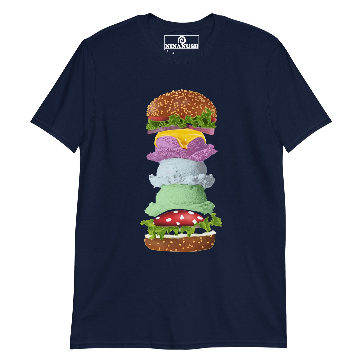 Ice Cream Mushroom Burger T-Shirt