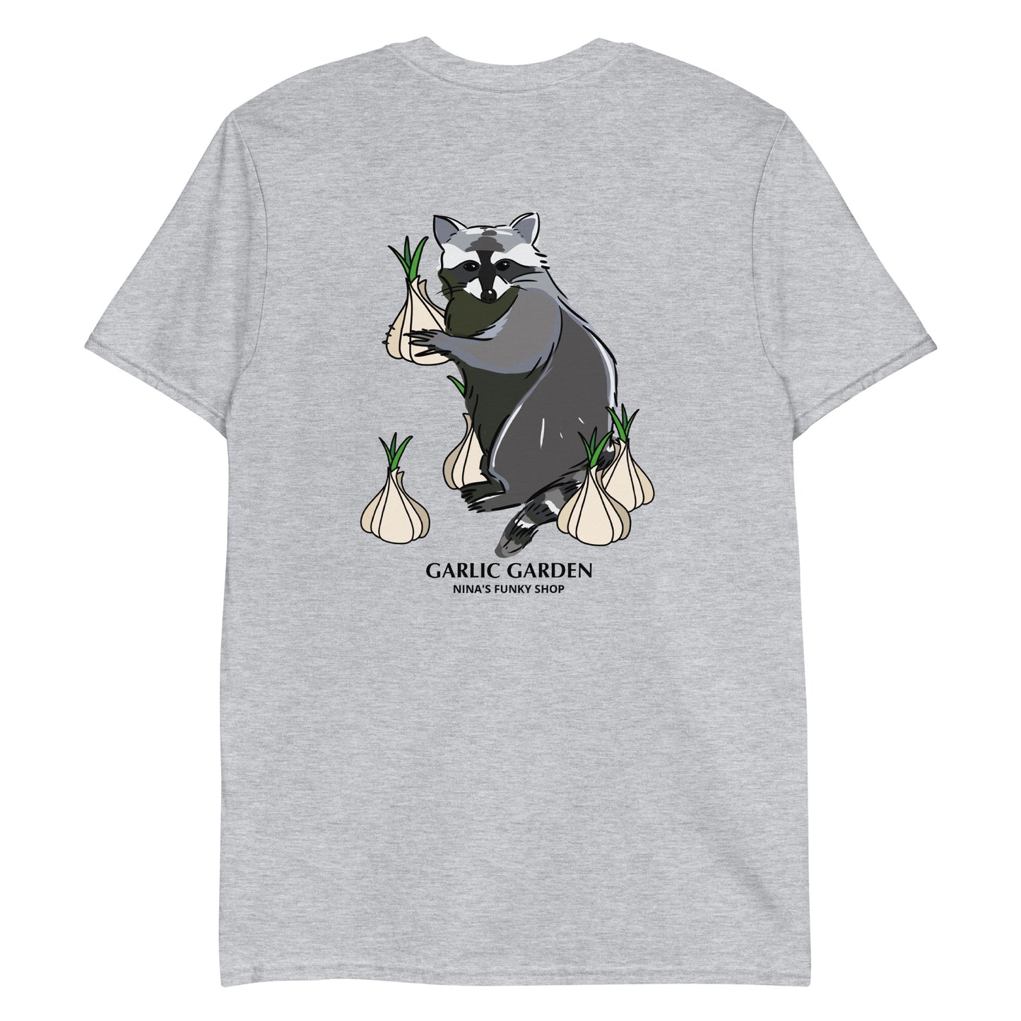 Raccoon Garlic Garden T-Shirt