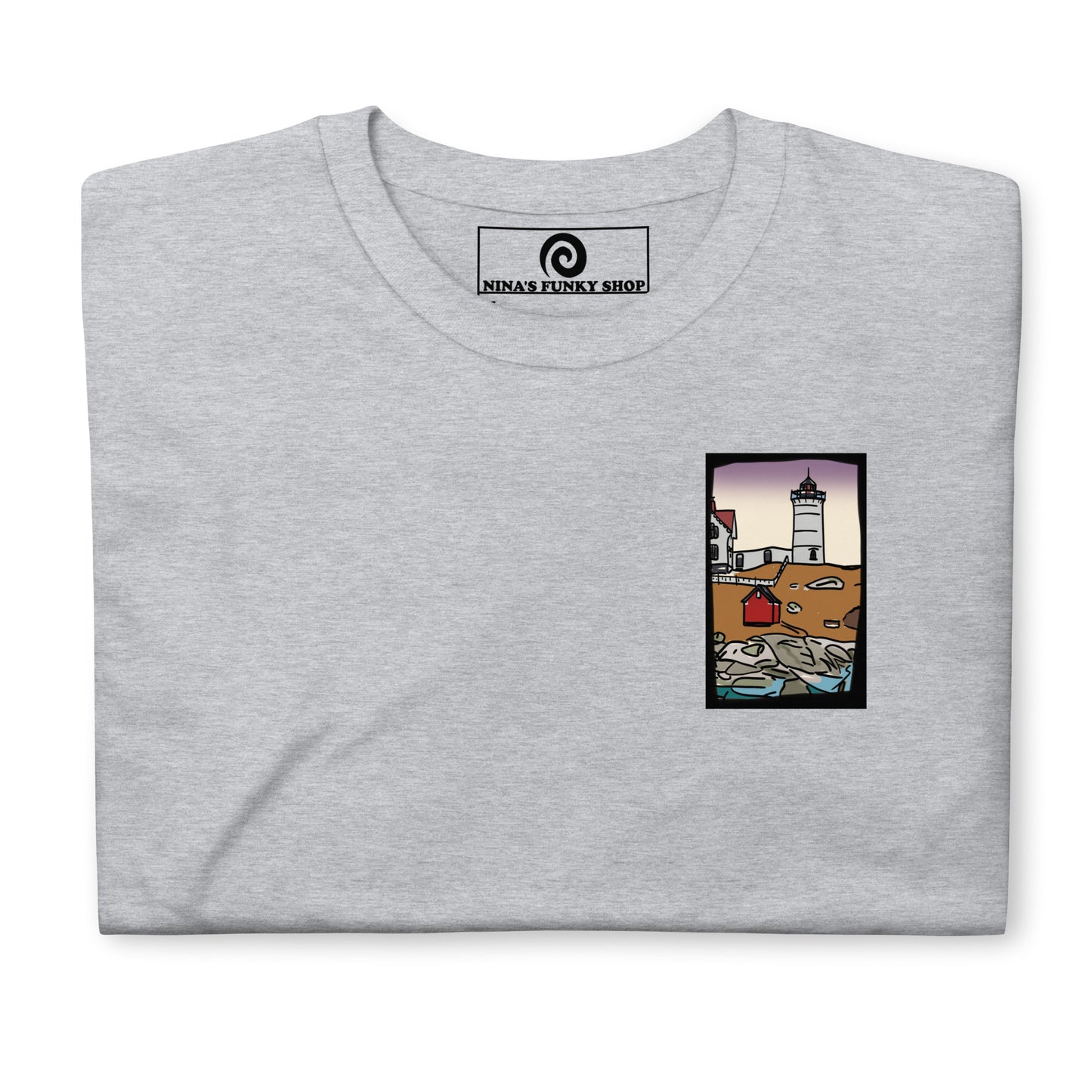 Gray Nubble Lighthouse T-Shirt 