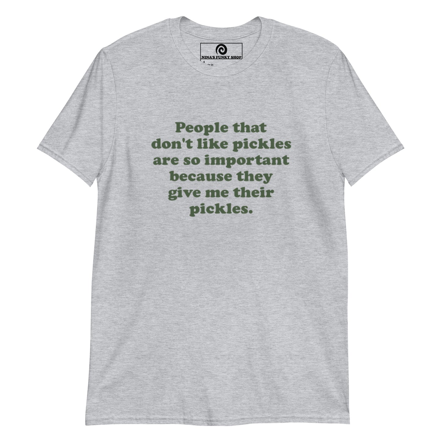 Light Gray Funny Pickles T-Shirt - Are you the pickle friend? Love pickles? This funny pickle saying t-shirt is soft, comfortable and made just for you! It's a classic cotton tee for pickle enthusiasts and foodies of all kinds.