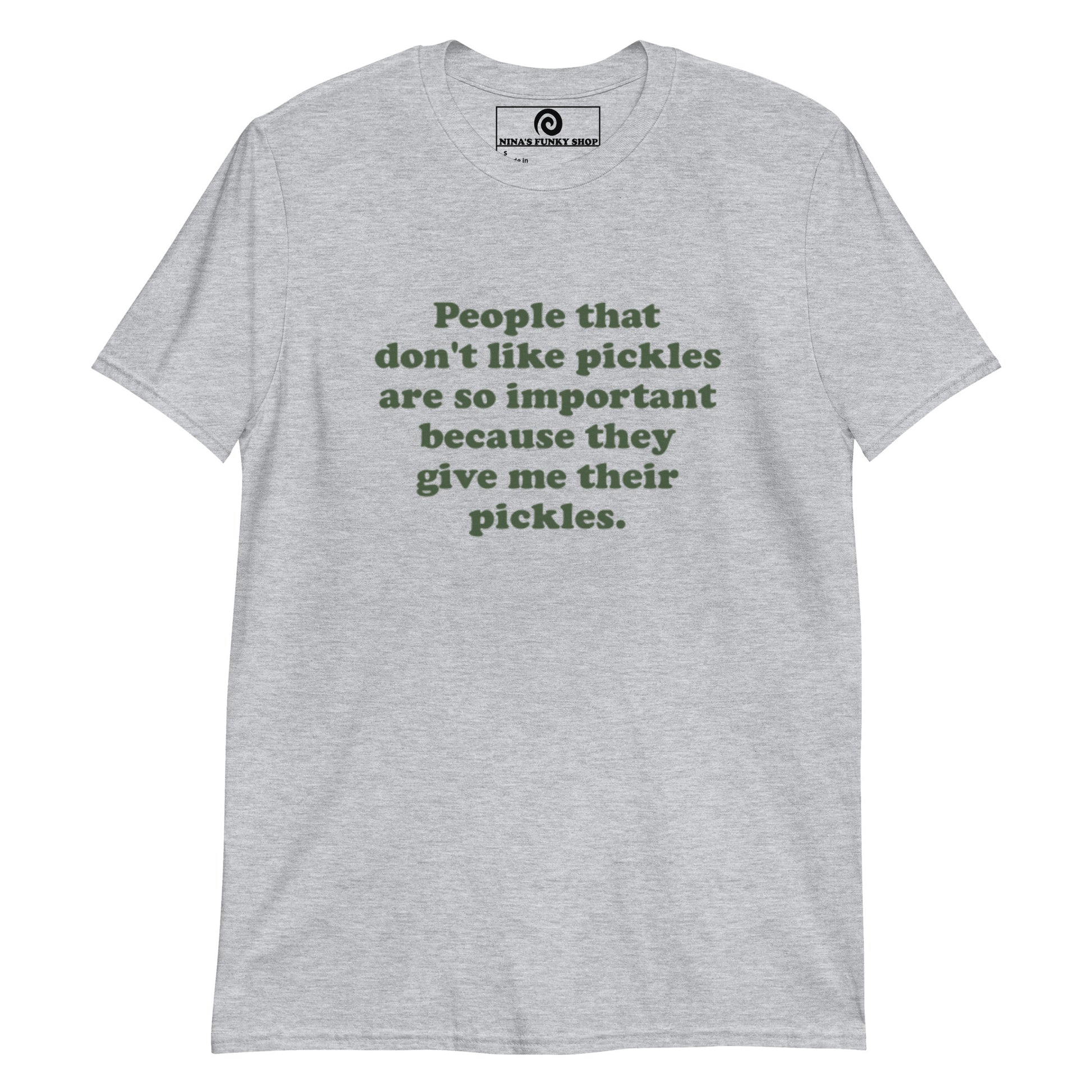 Light Gray Funny Pickles T-Shirt - Are you the pickle friend? Love pickles? This funny pickle saying t-shirt is soft, comfortable and made just for you! It's a classic cotton tee for pickle enthusiasts and foodies of all kinds.