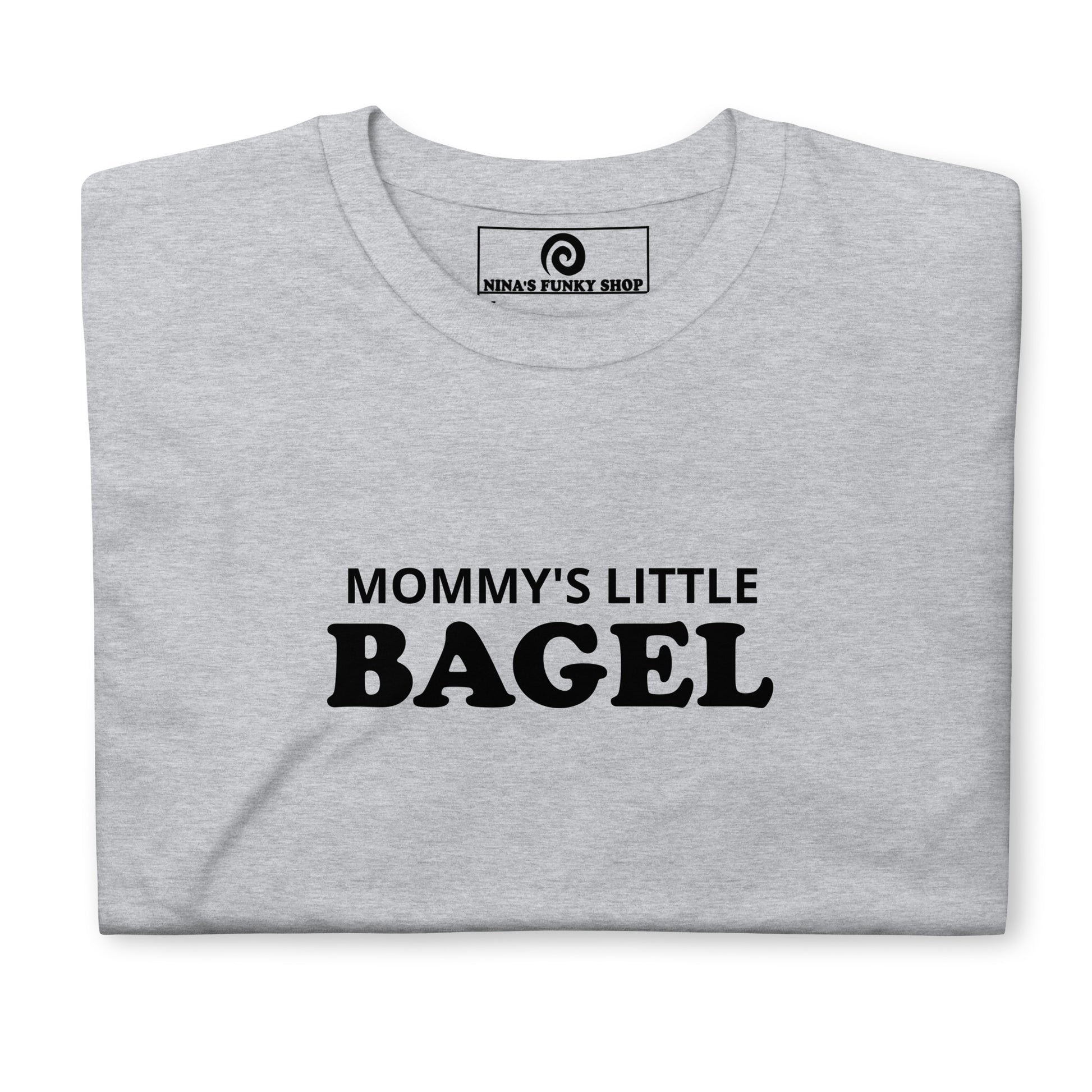 Gray Mommy's Little Bagel T-Shirt - Love bagels? This funny bagel t-shirt is soft, comfortable and made just for you. The perfect t-shirt for everyday streetwear or a gift for your favorite bagel enthusiast.