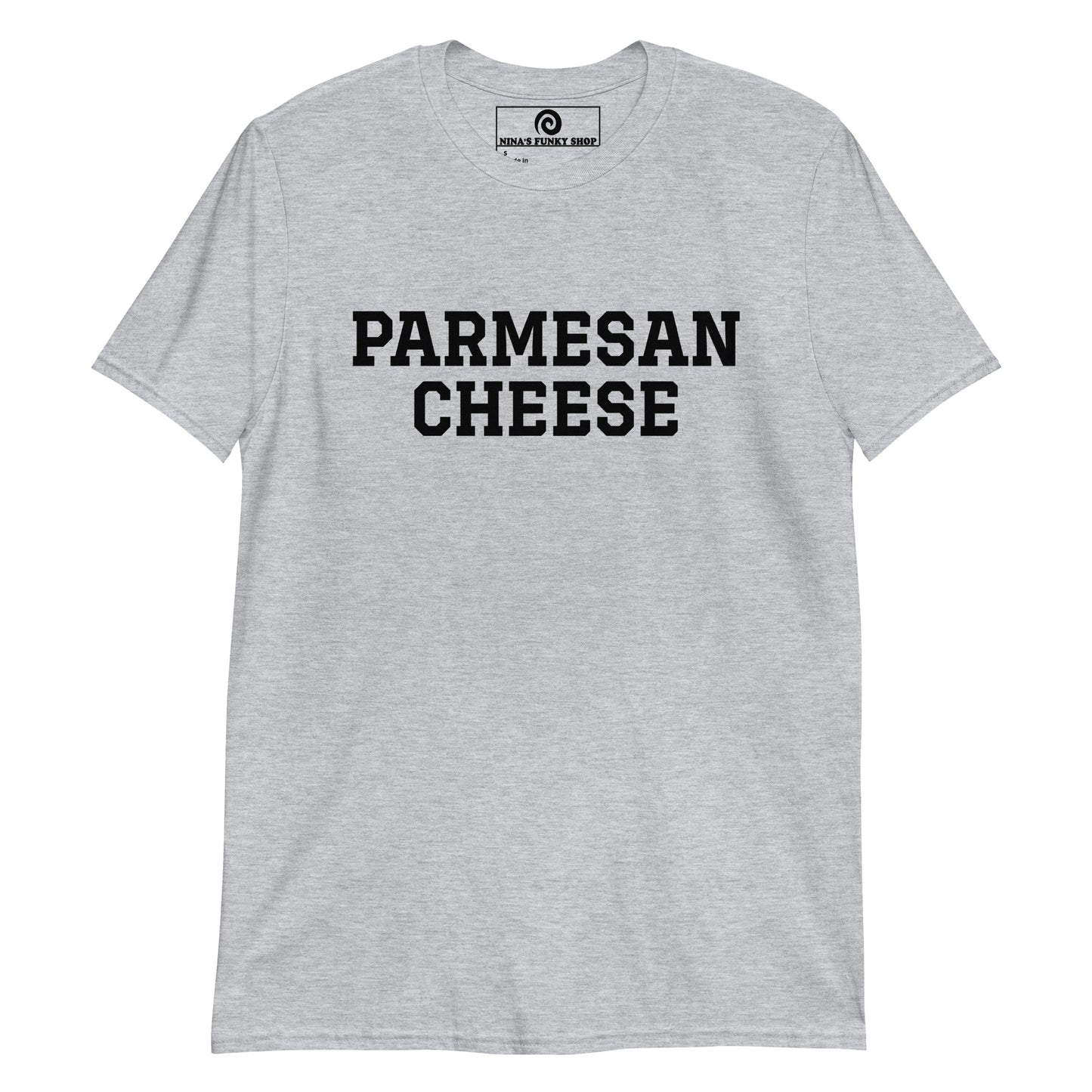 Gray Parmesan Cheese T-Shirt - Love Parmesan Cheese? Looking for a gift for cheese enthusiast? Our Parmesan Cheese T-Shirt is soft, comfortable and just what you need. It's a funny college style t-shirt that's perfect for cheese lovers and foodies of all kinds.