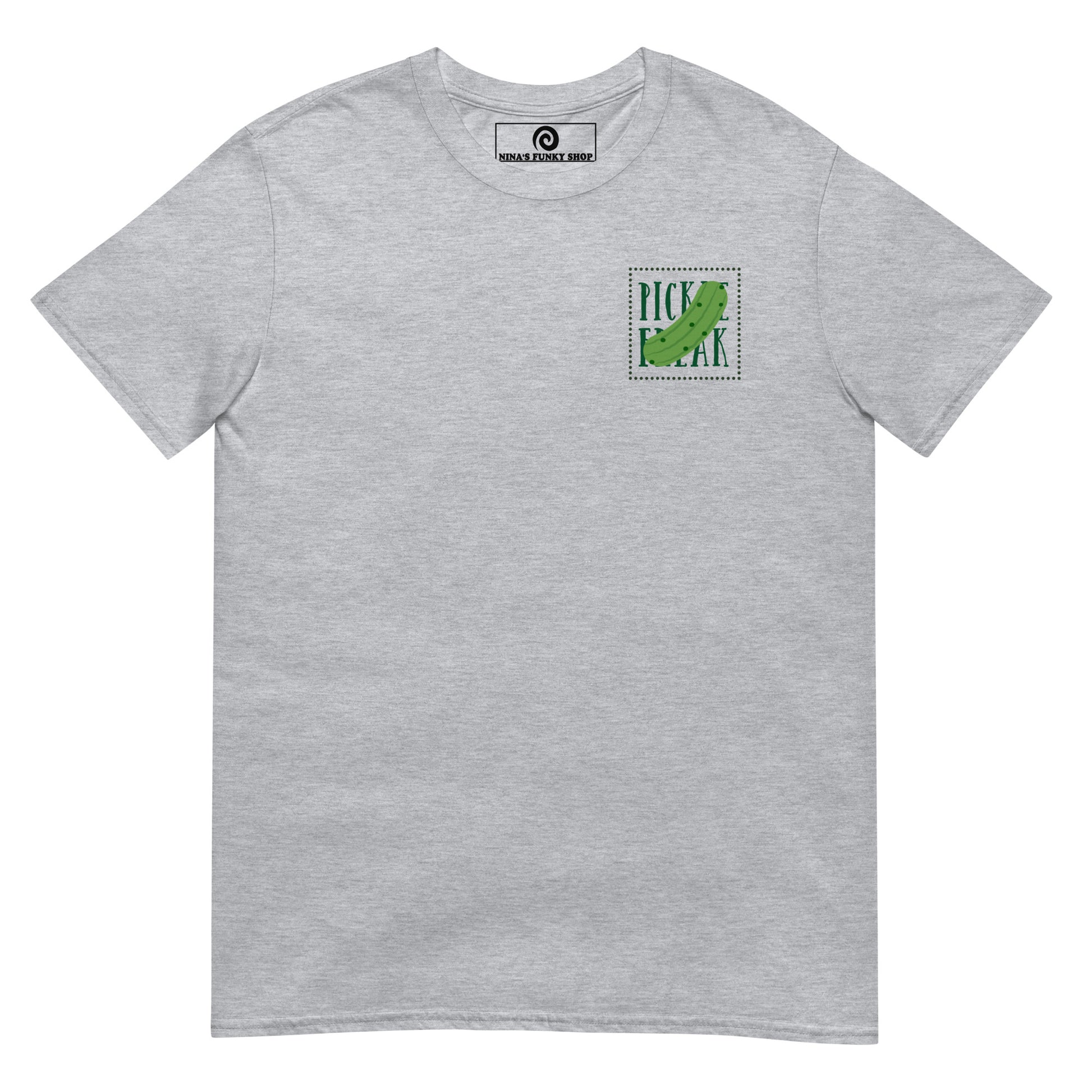 Gray Pickle Shirt - Are you a pickle freak? Looking for a gift for a pickle enthusiast? Our Pickle Freak T-Shirt is soft and comfortable with a unique pickle design, expertly printed on the front. Eat pickles and make a statement in this pickle t-shirt for pickle lovers and beyond.