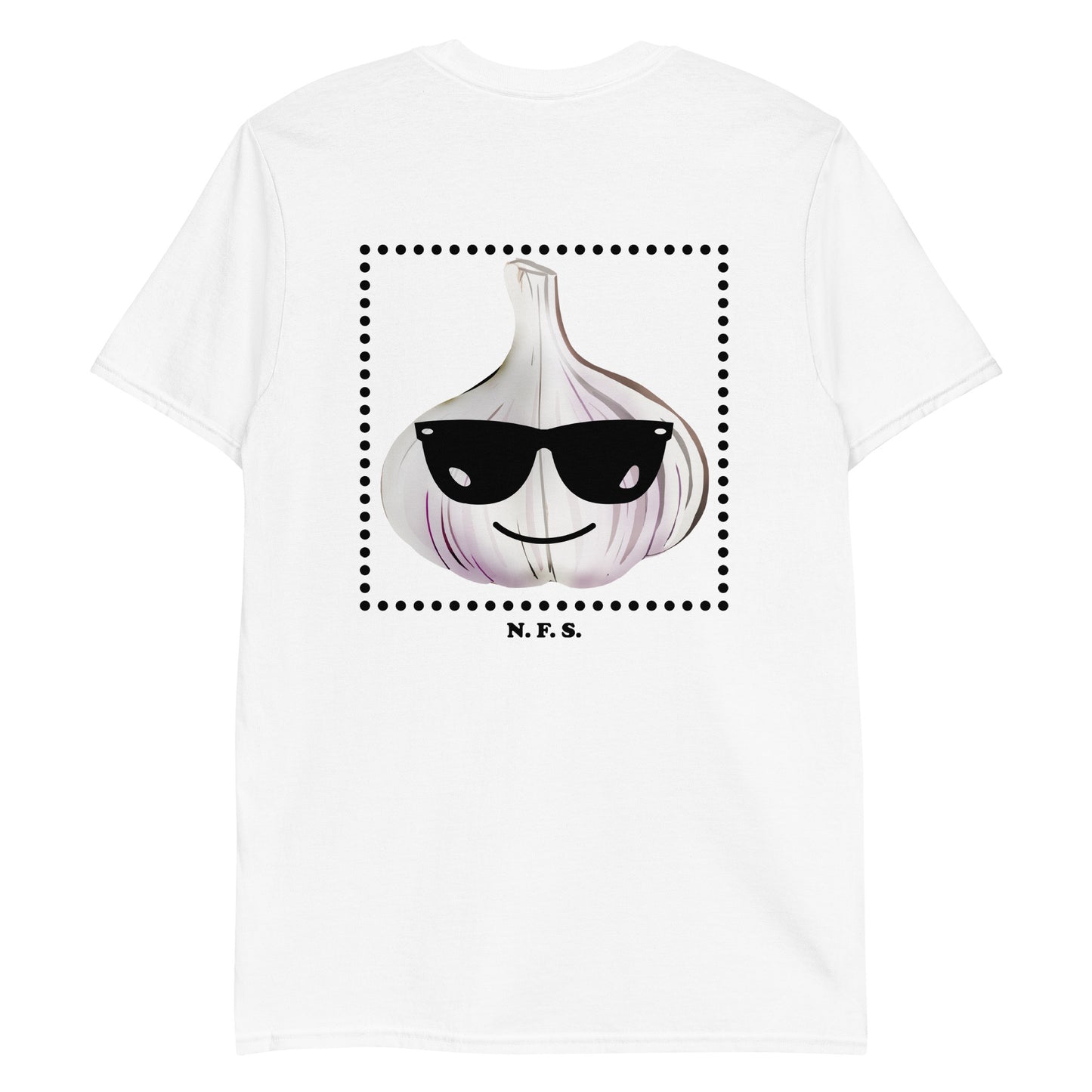 White Garlic T-Shirt - Our Cool Garlic T-Shirt is soft, comfortable and expertly printed just for you. It's a classic cotton tee with a funny garlic design. The perfect tee for garlic lovers and beyond.