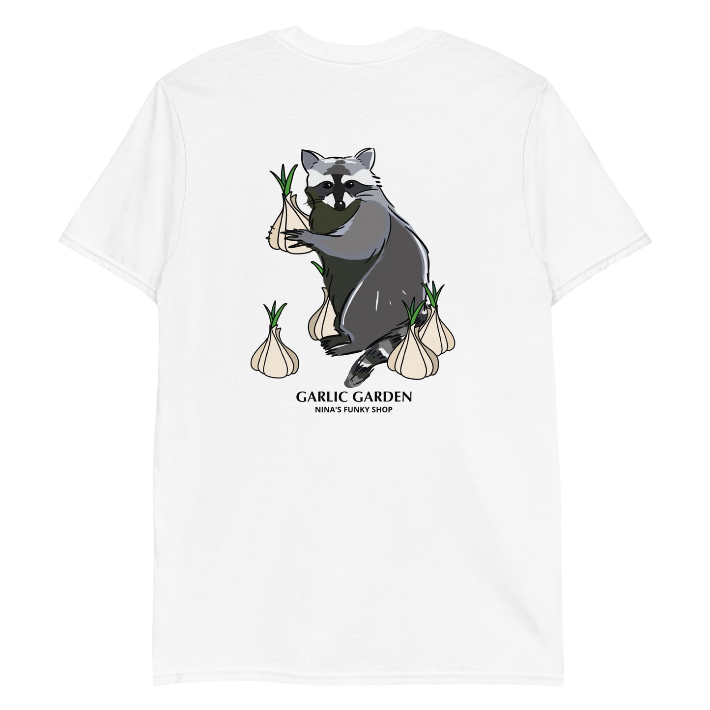 Raccoon Garlic Garden T-Shirt