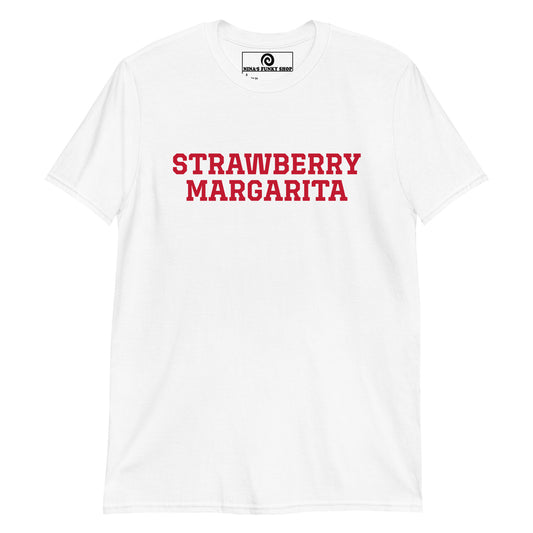 White Margarita T-shirt - Love strawberry margaritas? Looking for a gift for a marg enthusiast? Our Strawberry Margarita T-shirt is just what you need. It's a soft and comfortable shirt margarita lovers and foodies of all kinds. Celebrate your favorite foods and drinks in our funky apparel, designed by Nina and made just for you. 