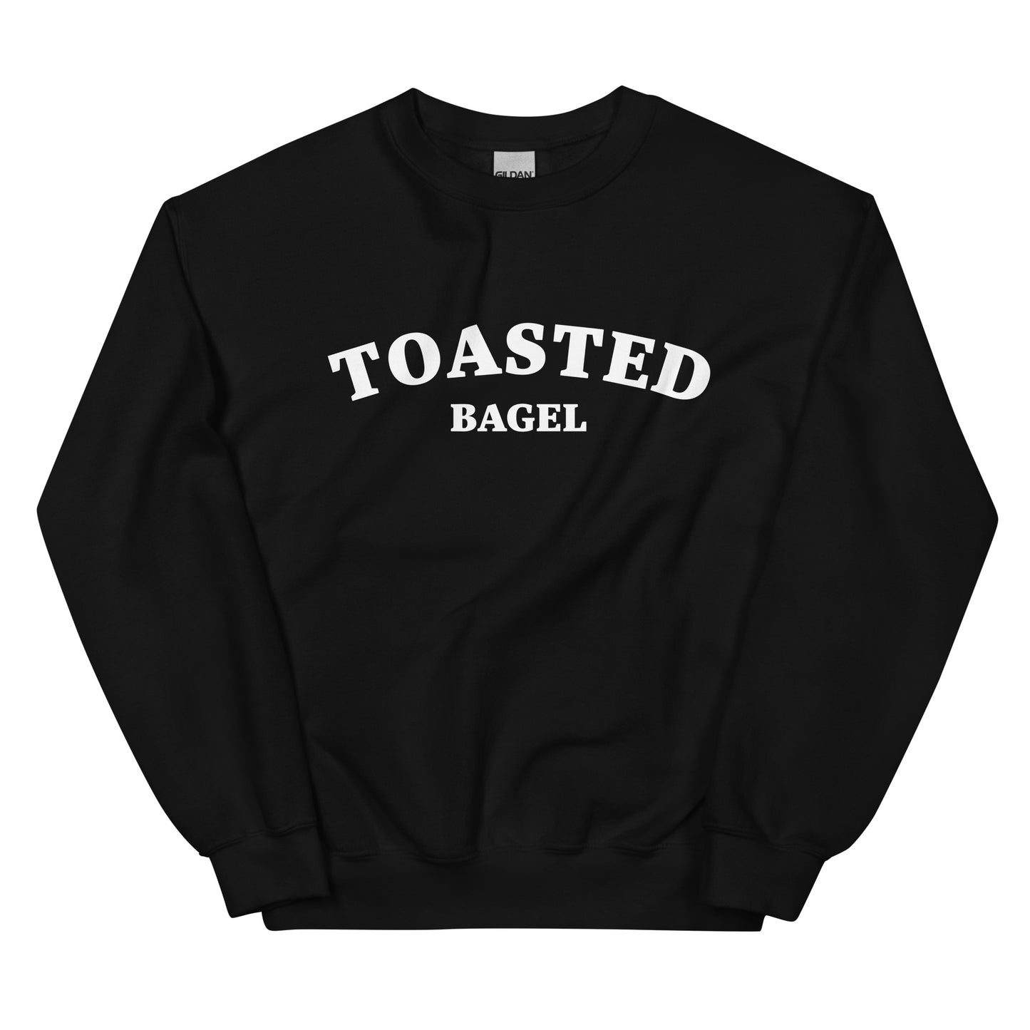 Black bagel lover sweatshirt for toasted bagel enthusiasts - A colorful toasted bagel sweatshirt for bagel lovers. It's soft, comfortable, designed for bagel aficionados and made just for you. Eat your favorite bagel in this funny food sweatshirt. This quirky design is eye-catching and sure to turn heads. It's the perfect funny sweatshirt for bagel enthusiasts and foodies of all kinds.  