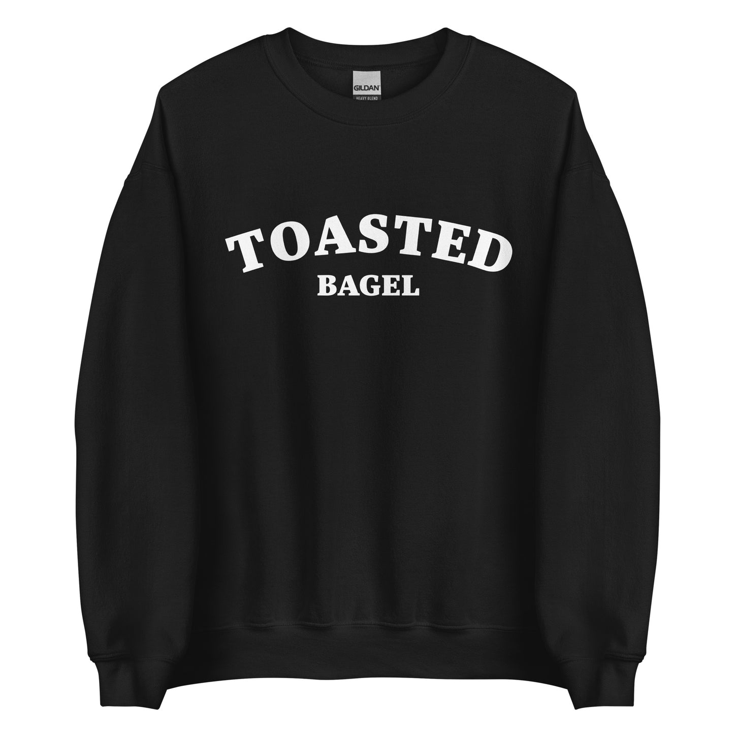 Black toasted bagel sweatshirt for bagel addicts - A colorful toasted bagel sweatshirt for bagel lovers. It's soft, comfortable, designed for bagel aficionados and made just for you. Eat your favorite bagel in this funny food sweatshirt. This quirky design is eye-catching and sure to turn heads. It's the perfect funny sweatshirt for bagel enthusiasts and foodies of all kinds.  