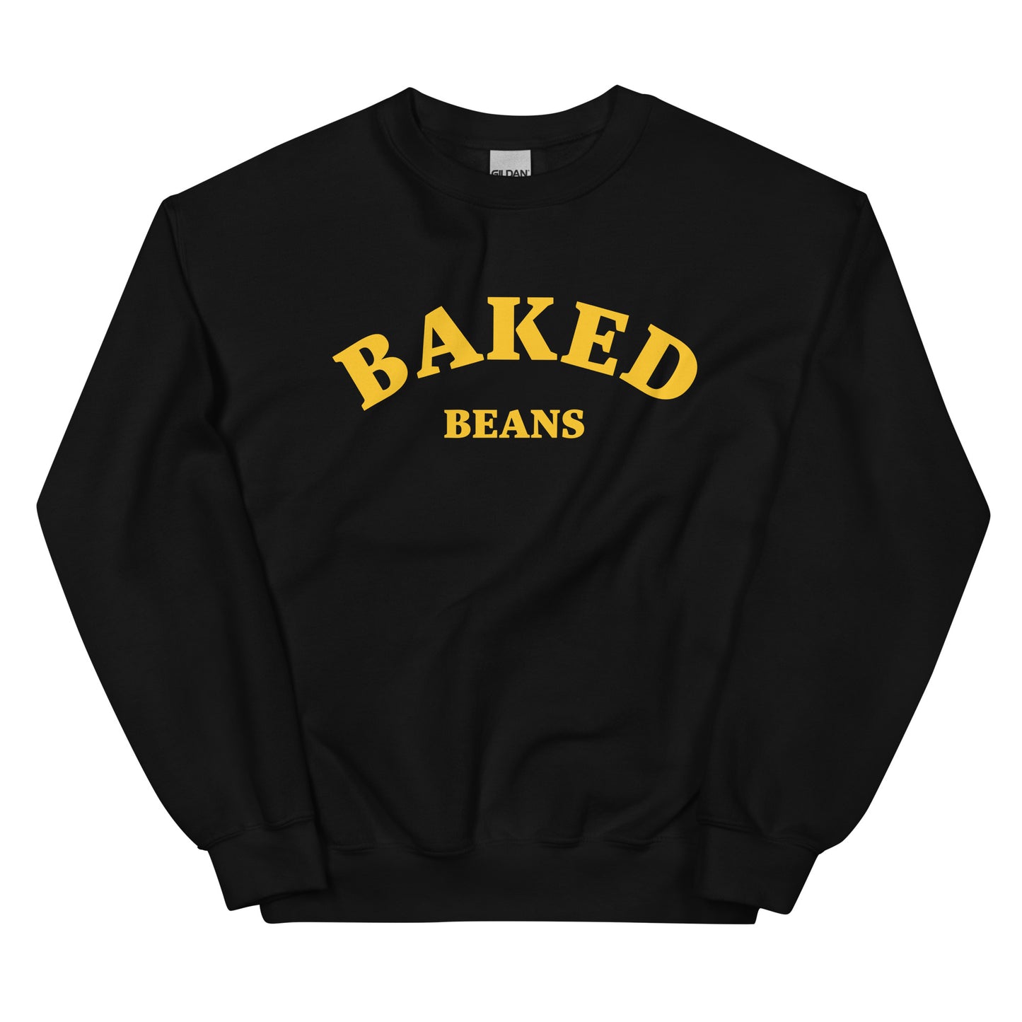 Black and yellow baked beans sweatshirt - An baked beans sweatshirt for foodies and bean lovers of all kinds. This classic crew neck sweatshirt is soft, comfortable, designed for baked beans enthusiasts and made just for you. It's an unusual sweatshirt that stands out. A perfect funny weird and gift for foodies or a quirky sweatshirt for everyday streetwear.