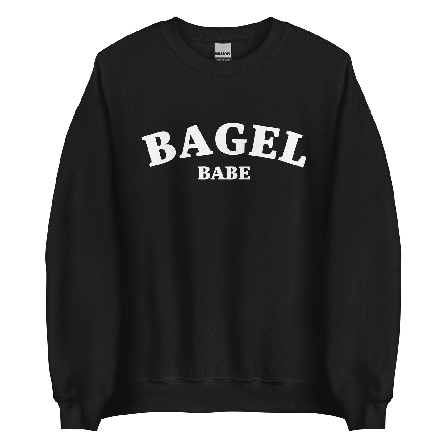 Black bagel babe sweatshirt - A bagel babe sweatshirt that's soft, comfortable and comes in a variety of colors. This cozy bagel lover sweatshirt is just what every bagel enthusiast needs. It's a unique foodie sweatshirt that stands out and it makes a perfect funny gift for bagel lovers. Eat bagels in style and celebrate your favorite foods.