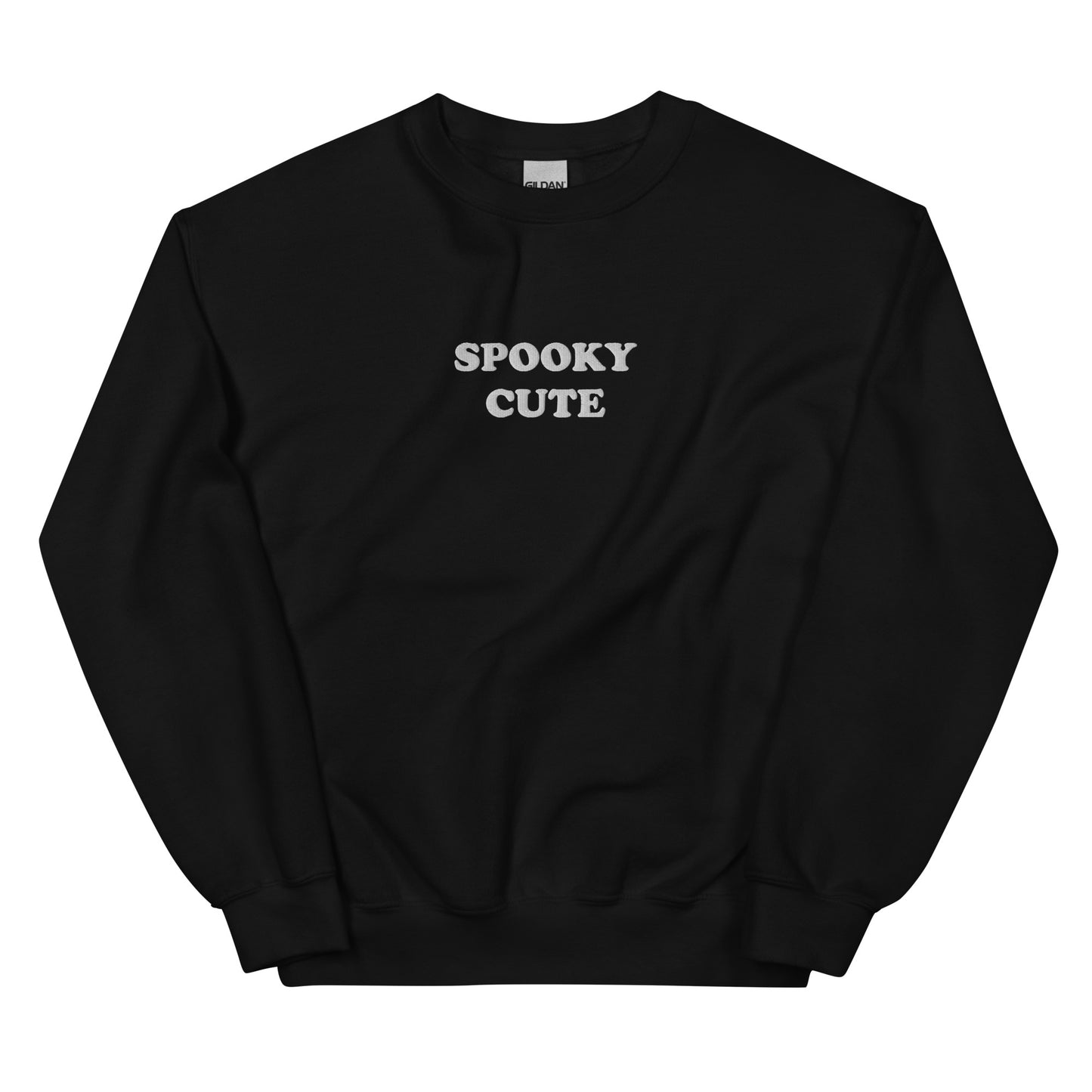 Black Spooky Cute Sweatshirt from Nina's Funky Shop by ninanush - Embrace your spooky in this unique spooky sweatshirt. It's a unisex sweatshirt with "Spooky Cute", embroidered on the front. Whether you're celebrating spooky season or embracing the spooky year-round, this sweatshirt is just what you need. A colorful sweatshirt for everyday style and a cute gift for spooky season.