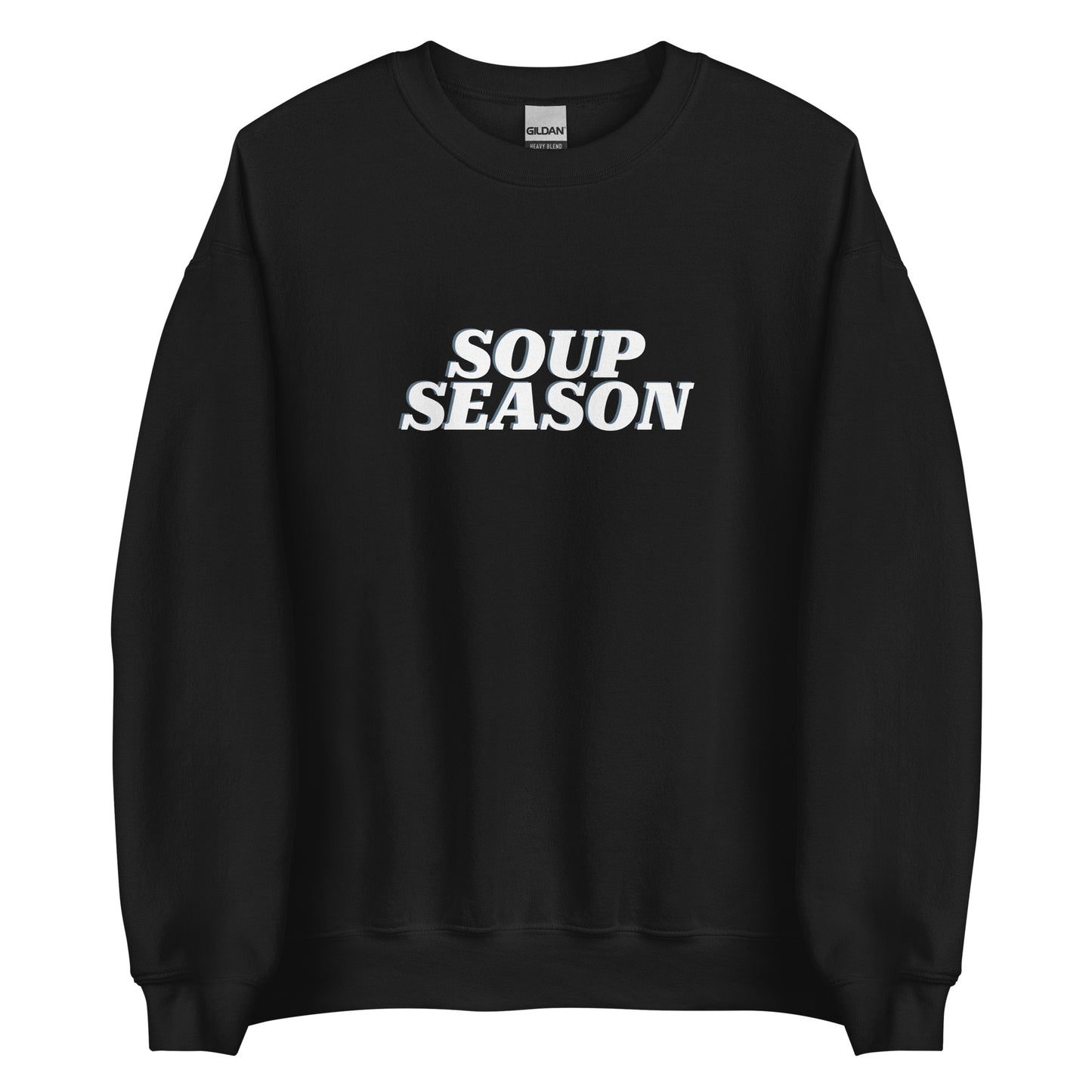 Black Soup Season Sweatshirt from Nina's Funky Shop by ninanush - Do you love soup? Looking for a funny gift for a friend? Our Soup Season Crew Neck Sweatshirt is soft, comfortable and just what you need. It's a unisex foodie sweatshirt that comes in a variety of colors with "soup season", expertly printed on the front. A funny foodie sweatshirt for cozy nights in or stand out soup lover streetwear. 