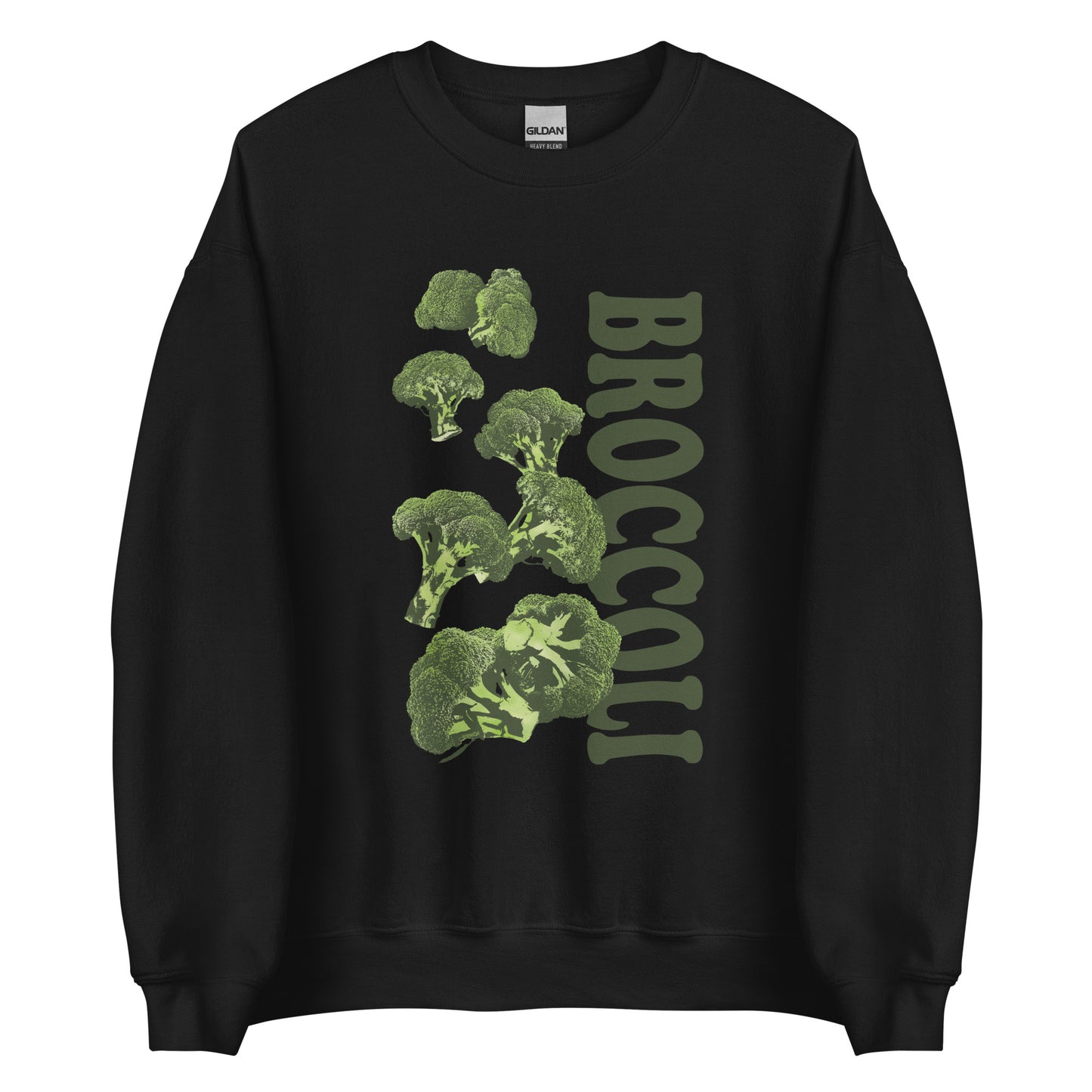 Black Broccoli Sweatshirt from Nina's Funky Shop by ninanush- Love broccoli? Our Broccoli Crewneck Sweatshirt is soft, comfortable and just what you need. It's a unisex sweatshirt with a unique, hand drawn broccoli design, expertly printed on the front. Perfect for cozy nights in or stand out streetwear for veggie enthusiasts. This funny foodie sweatshirt is designed by Nina and made just for you.