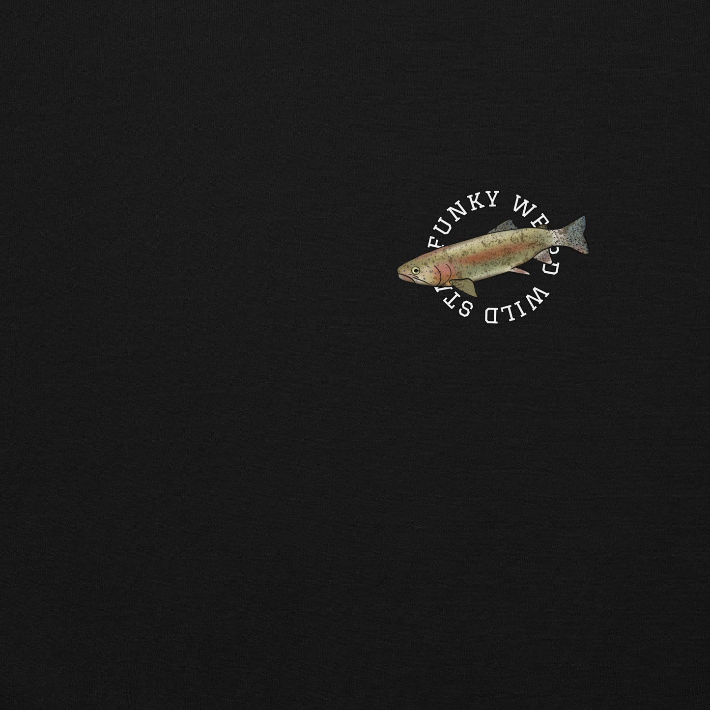 Black New England Rainbow Trout Sweatshirt - This funky rainbow trout crewneck sweatshirt is unique and expertly printed just for you. It's a soft and cozy sweatshirt, perfect for everyday streetwear or a gift for a New Englander.