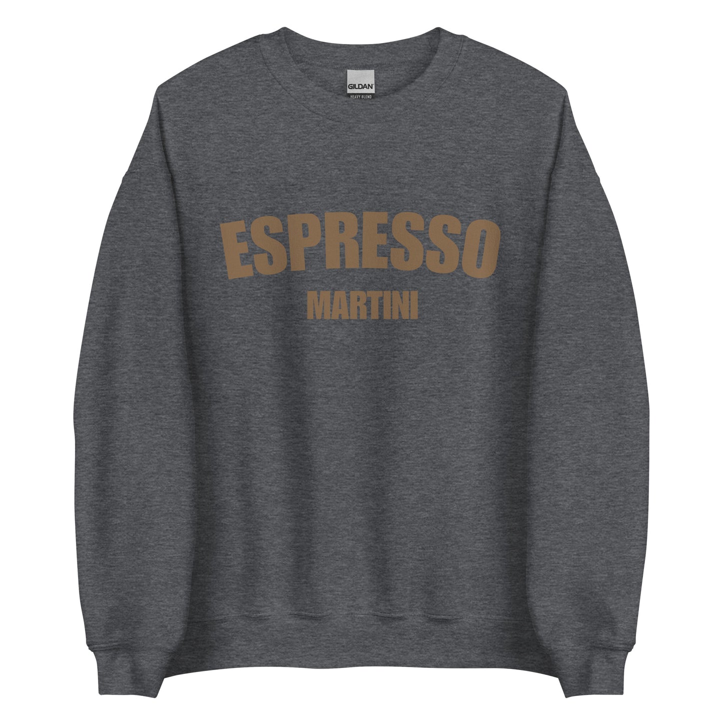 Dark Gray Espresso Martini Sweatshirt from Nina's Funky Shop by ninanush - Love espresso martinis? Our Espresso Martini Sweatshirt is a perfect bold sweatshirt for martini enthusiasts. It's a unisex, crew neck sweatshirt with "Espresso Martini", expertly printed on the front. Perfect for cozy nights in or stand out streetwear, this espresso sweatshirt is designed by Nina and made just for you.