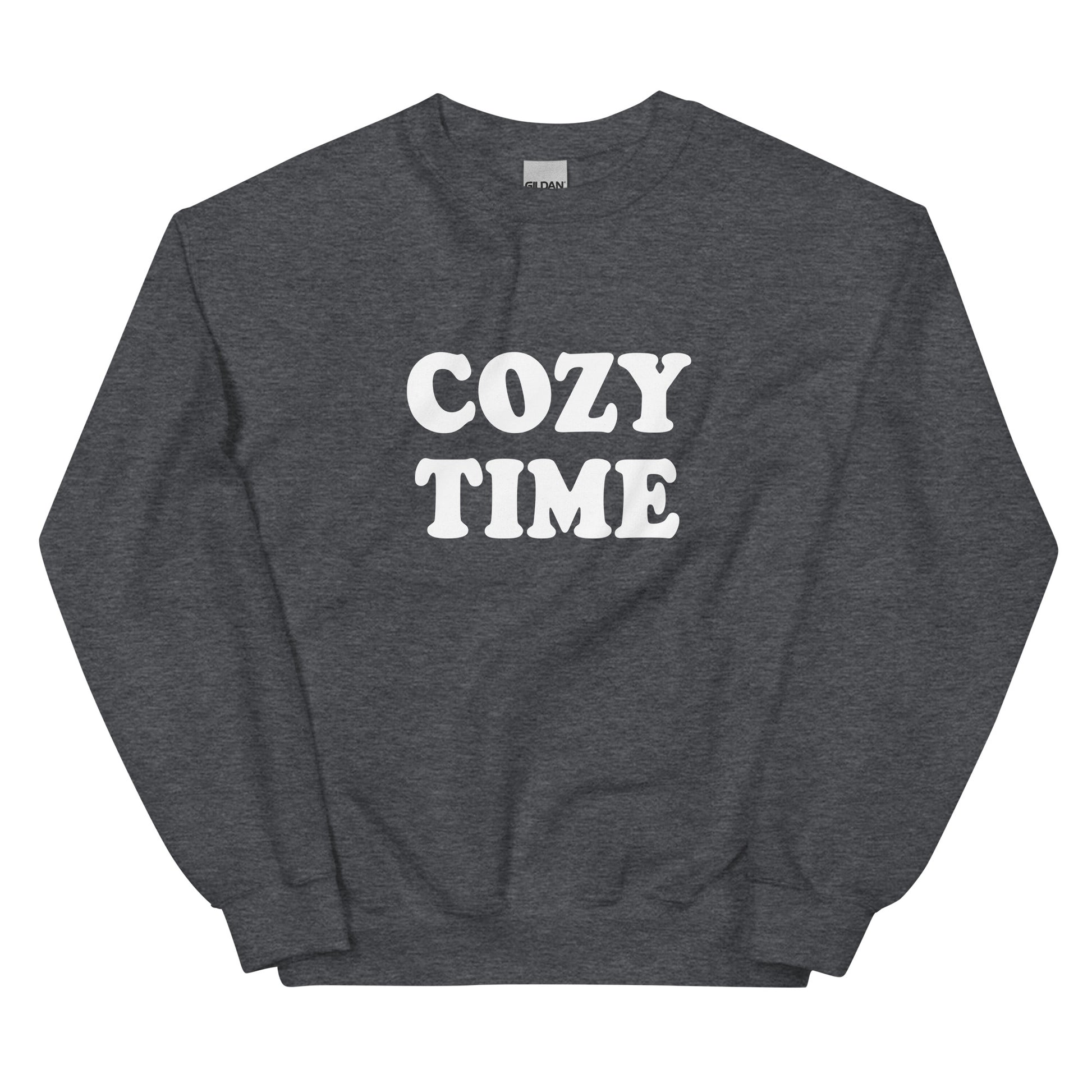 Dark Gray Cozy Time Sweatshirt - Our Cozy Time Sweatshirt is super soft, comfortable and made just for you. It's perfect for lounging on the couch or everyday streetwear. Make a statement and get cozy.