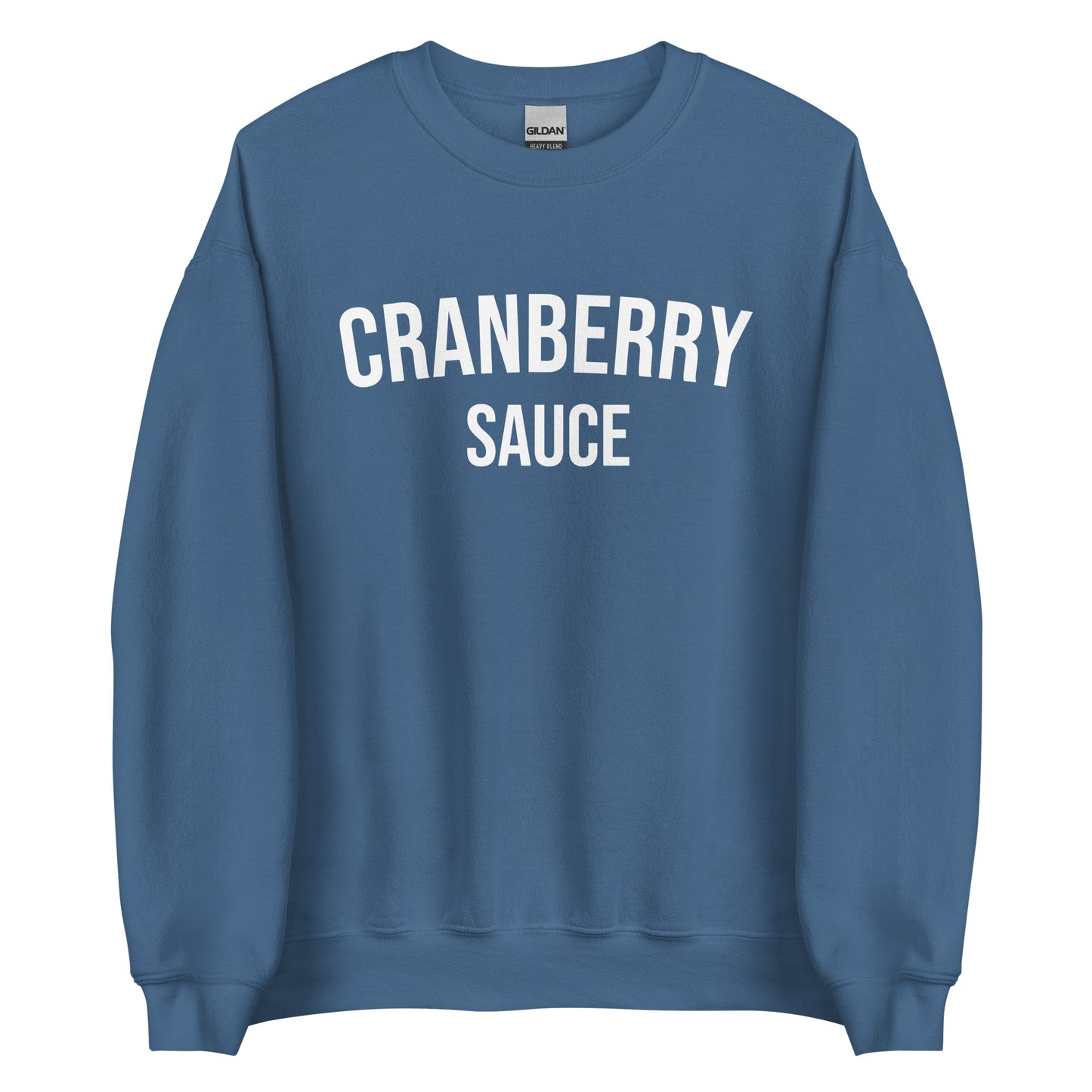 Indigo Blue Cranberry Sauce Sweatshirt from Nina's Funky Shop by ninanush - Do you love cranberry sauce? Looking for a funny foodie gift? Our Cranberry Sauce Crewneck Sweatshirt is soft, comfortable and just what you need. A unisex, funny holiday sweatshirt or cozy streetwear for foodies and cranberry sauce lovers. This cranberry sauce enthusiast sweatshirt is designed by Nina and made just for you.