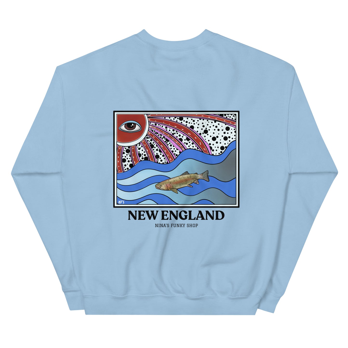 Funky New England Rainbow Trout Sweatshirt