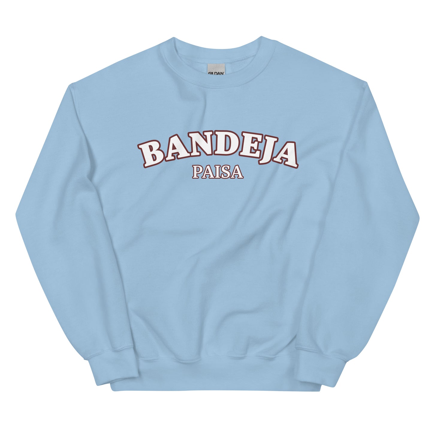 Light blue bandeja paisa sweatshirt - This Bandeja Paisa sweatshirt is soft, comfortable and shows off your foodie passion. Designed for those with a Bandeja Paisa lovers, this funny food sweatshirt is perfect for cozy nights, funky streetwear or a funny gift for Colombian foodies. With its eye-catching design, and quirky nature, it's sure to turn heads. Make a statement in this Bandeja Paisa sweatshirt.