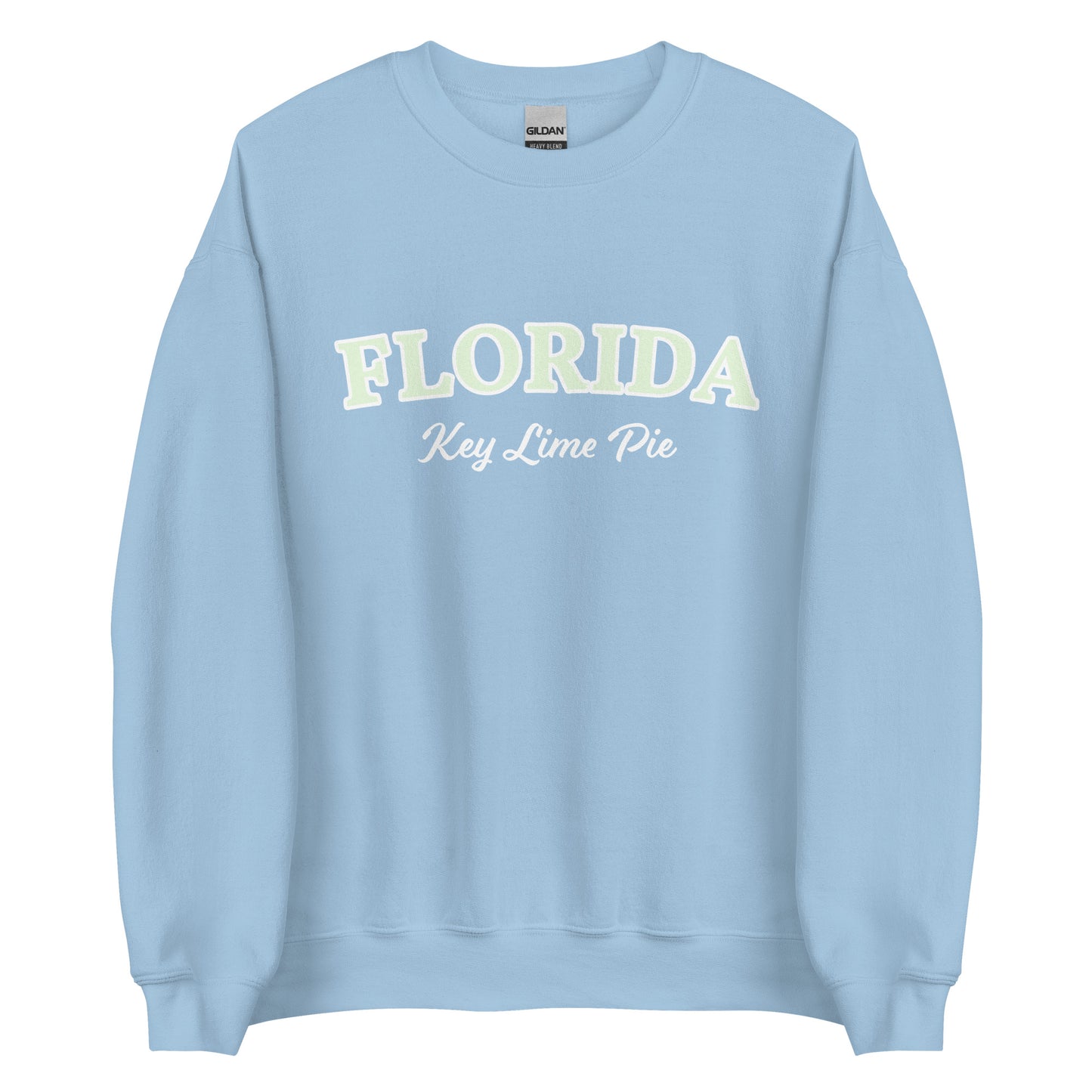 Light Blue Florida Key Lime Pie Sweatshirt from Nina's Funky Shop by ninanush - Love key lime pie? Looking for a fun gift for a Floridian foodie? This Florida Key Lime Pie Sweatshirt is a funny foodie sweatshirt for key lime pie lovers like you. It's a unisex, crew neck Florida sweatshirt with "Florida Key Lime Pie" on the front. Perfect for key lime pie enthusiast and made just for you.