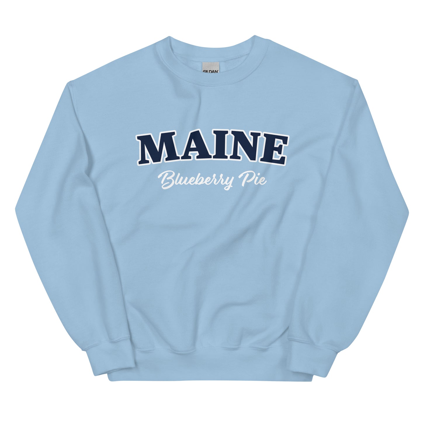 Light Blue Maine Blueberry Pie Sweatshirt by Nina's Funky Shop by ninanush - Do you love blueberry pie? Looking for a fun New England gift? Our Maine Blueberry Pie Sweatshirt is just for you! A funny foodie sweatshirt for blueberry pie lovers and foodies of all kinds. This unisex, crew neck sweatshirt with "Maine Blueberry Pie" on the front. The perfect sweatshirt for blueberry pie enthusiast.