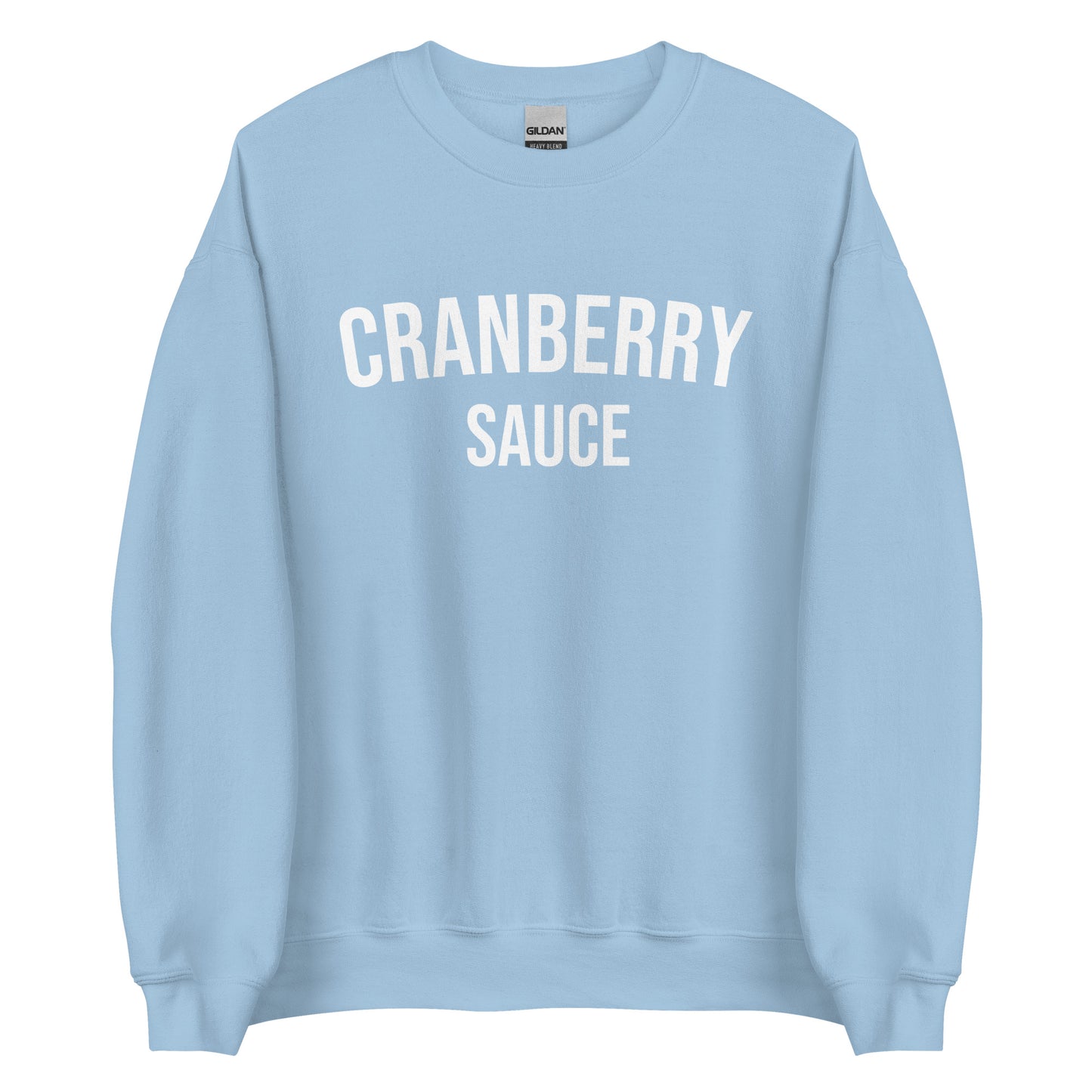 Light Blue Cranberry Sauce Sweatshirt from Nina's Funky Shop by ninanush - Do you love cranberry sauce? Looking for a funny foodie gift? Our Cranberry Sauce Crewneck Sweatshirt is soft, comfortable and just what you need. A unisex, funny holiday sweatshirt or cozy streetwear for foodies and cranberry sauce lovers. This cranberry sauce enthusiast sweatshirt is designed by Nina and made just for you.