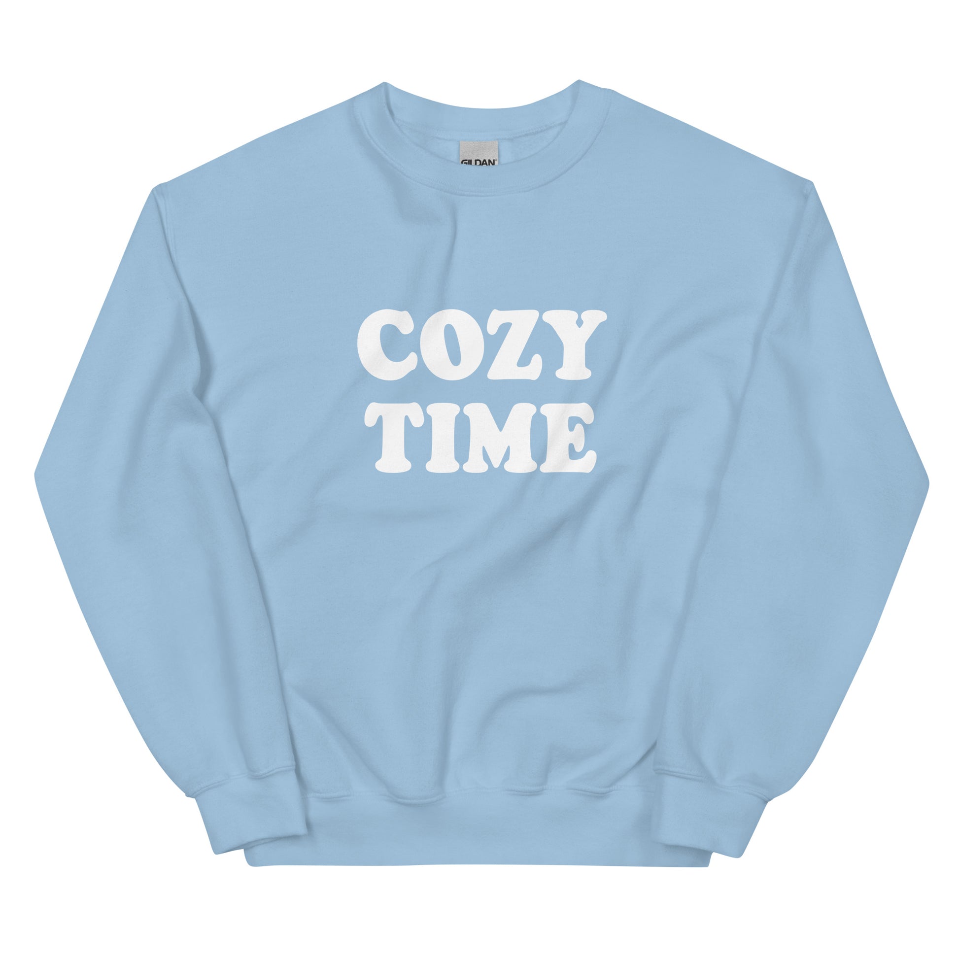 Light Blue Cozy Time Sweatshirt - Our Cozy Time Sweatshirt is super soft, comfortable and made just for you. It's perfect for lounging on the couch or everyday streetwear. Make a statement and get cozy.