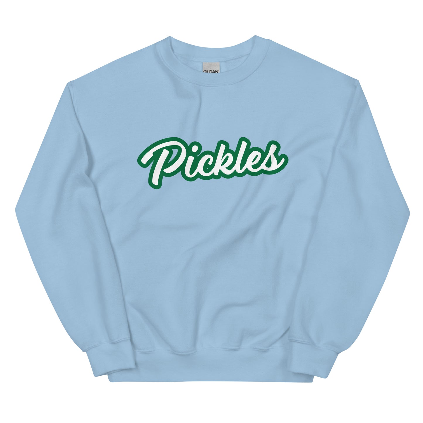 Light Blue Pickles Sweatshirt - Do you love pickles? Looking for a gift for a pickle lover? Our Pickle Crewneck Sweatshirt is cozy, soft, and made just for you! Eat your favorite pickles in this funny sweatshirt. 