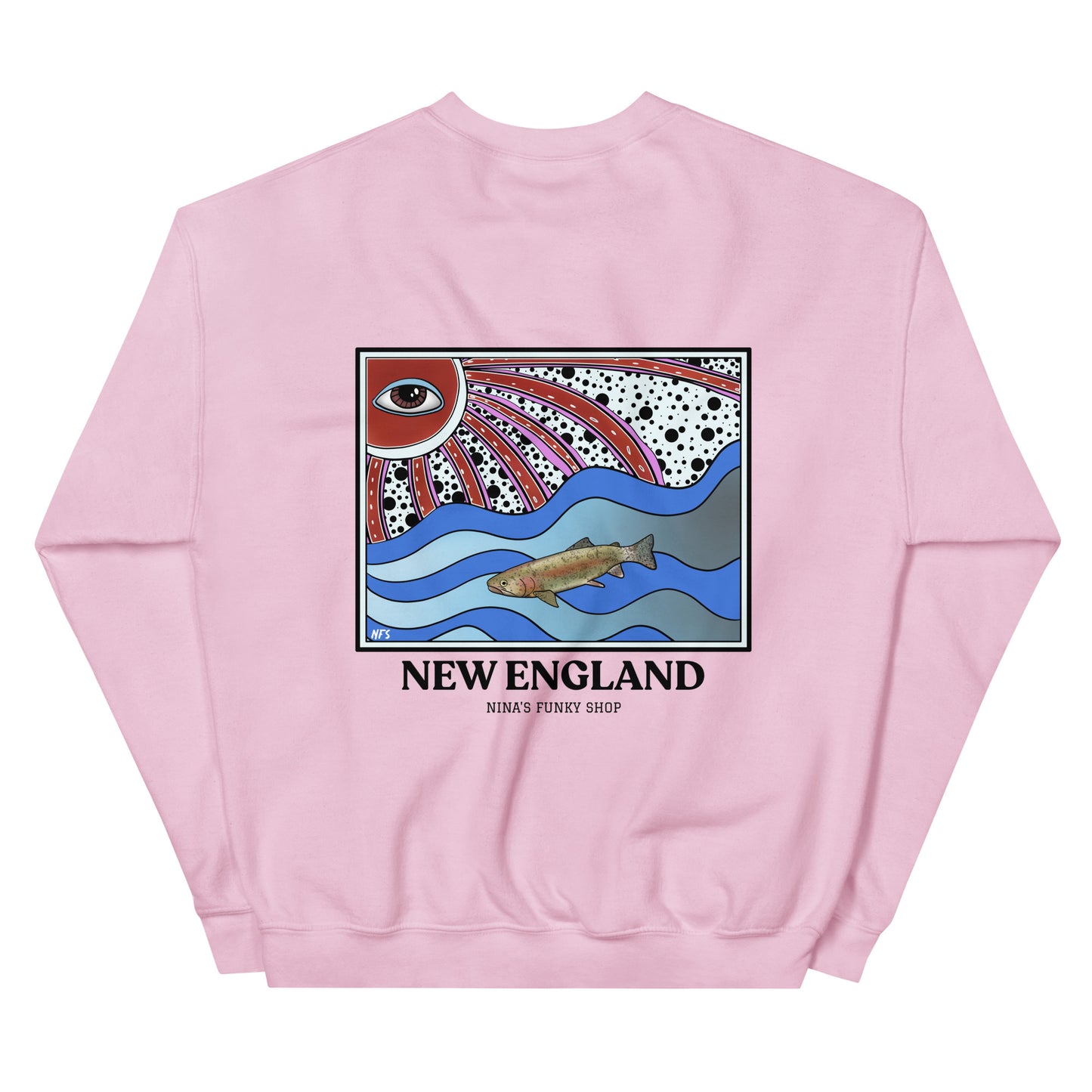 Funky New England Rainbow Trout Sweatshirt