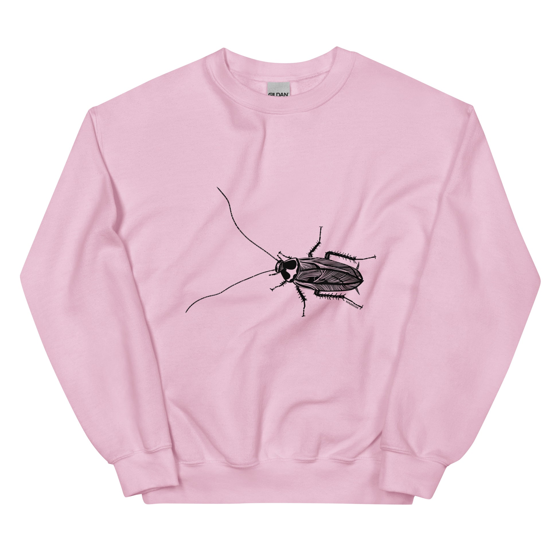 Pink cockroach sweatshirt from Nina's Funky Shop by ninanush - This cockroach sweatshirt is soft and comfortable with a bold cockroach sketch on the front. Add a little personality to your style in this weird sweatshirt or give it as a funny gift for a bug enthusiast Celebrate your individuality with our original, hand-drawn graphics, designed by Nina. Stay funky and stand out.