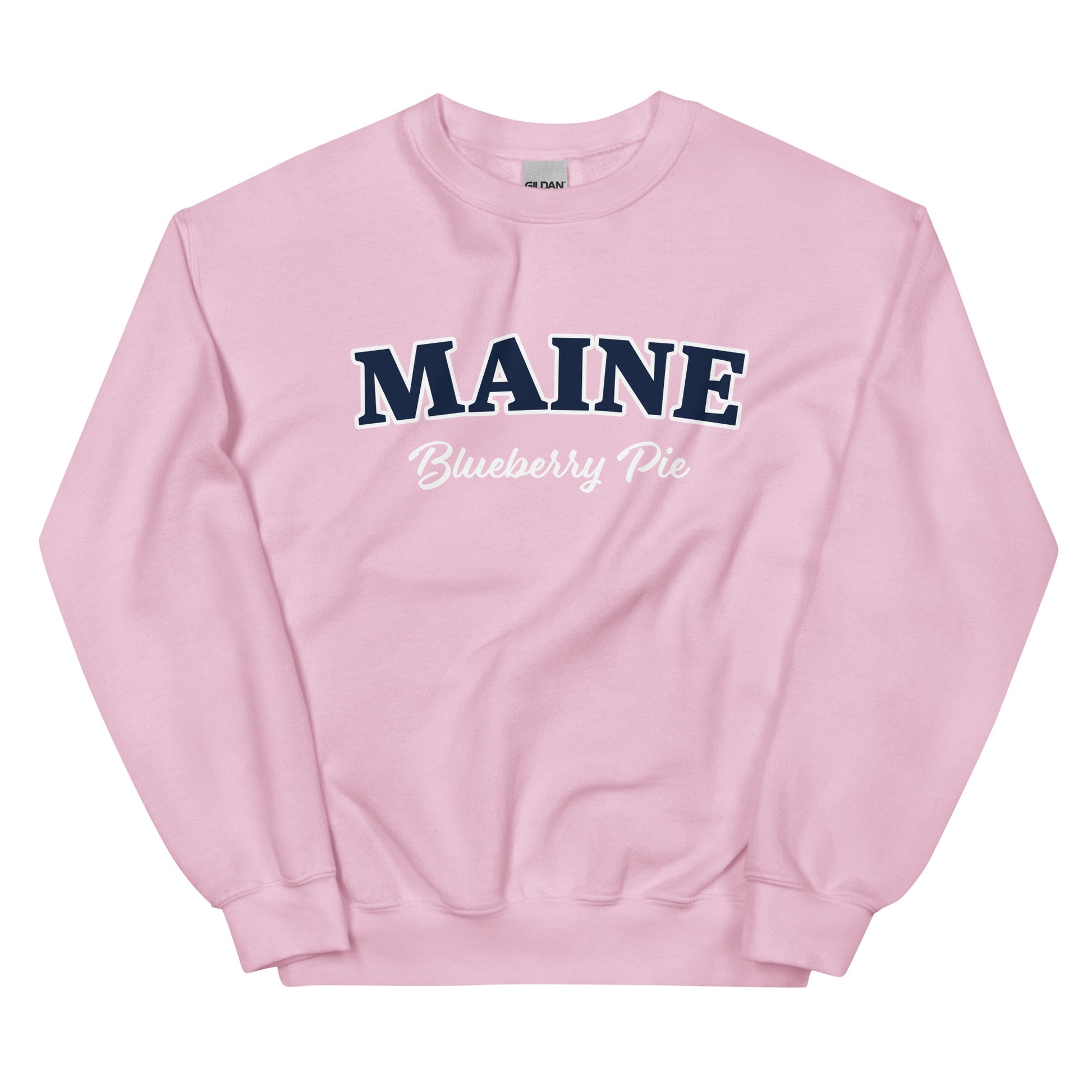 Light Pink Maine Blueberry Pie Sweatshirt by Nina's Funky Shop by ninanush - Do you love blueberry pie? Looking for a fun New England gift? Our Maine Blueberry Pie Sweatshirt is just for you! A funny foodie sweatshirt for blueberry pie lovers and foodies of all kinds. This unisex, crew neck sweatshirt with "Maine Blueberry Pie" on the front. The perfect sweatshirt for blueberry pie enthusiast.