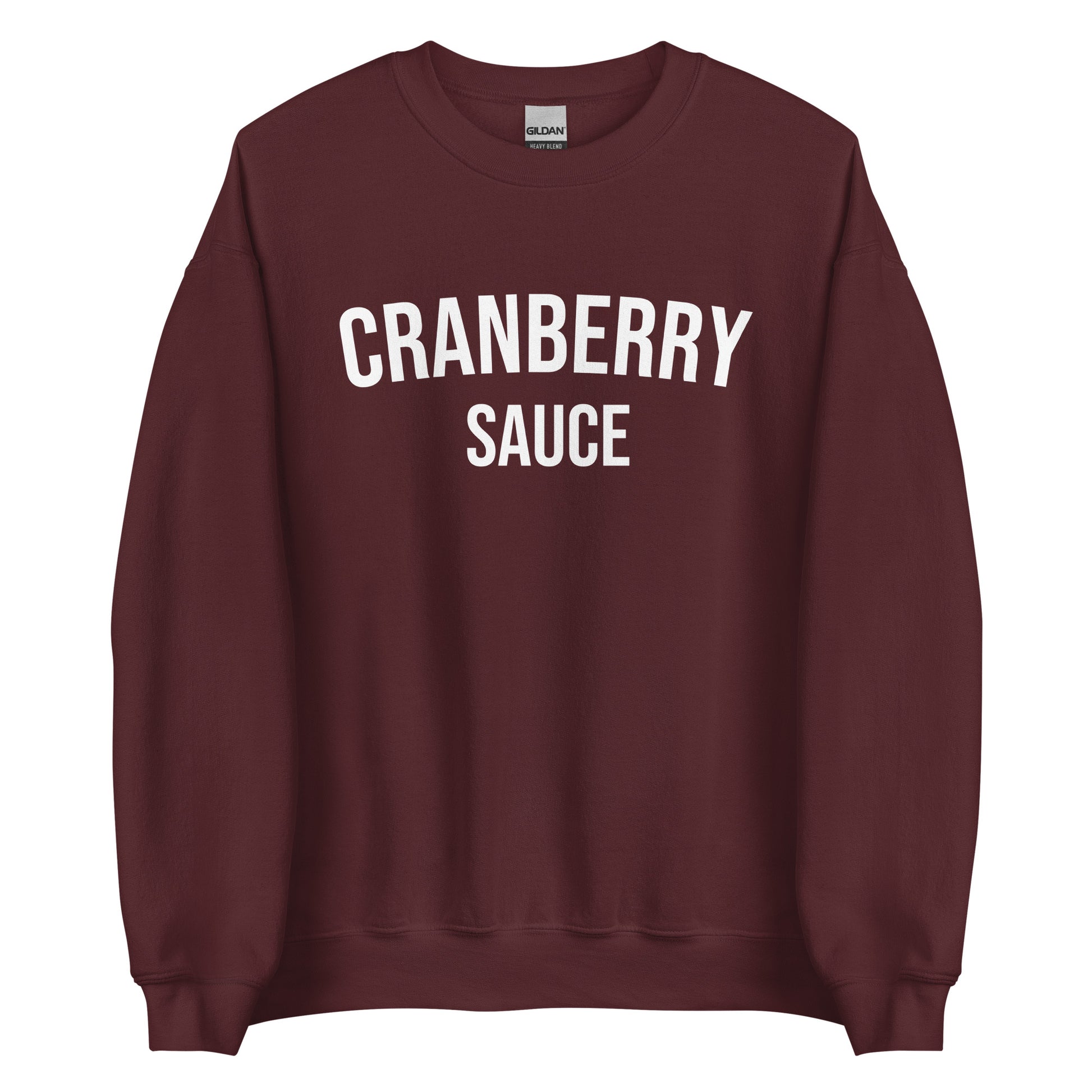 Maroon Cranberry Sauce Sweatshirt from Nina's Funky Shop by ninanush - Do you love cranberry sauce? Looking for a funny foodie gift? Our Cranberry Sauce Crewneck Sweatshirt is soft, comfortable and just what you need. A unisex, funny holiday sweatshirt or cozy streetwear for foodies and cranberry sauce lovers. This cranberry sauce enthusiast sweatshirt is designed by Nina and made just for you.