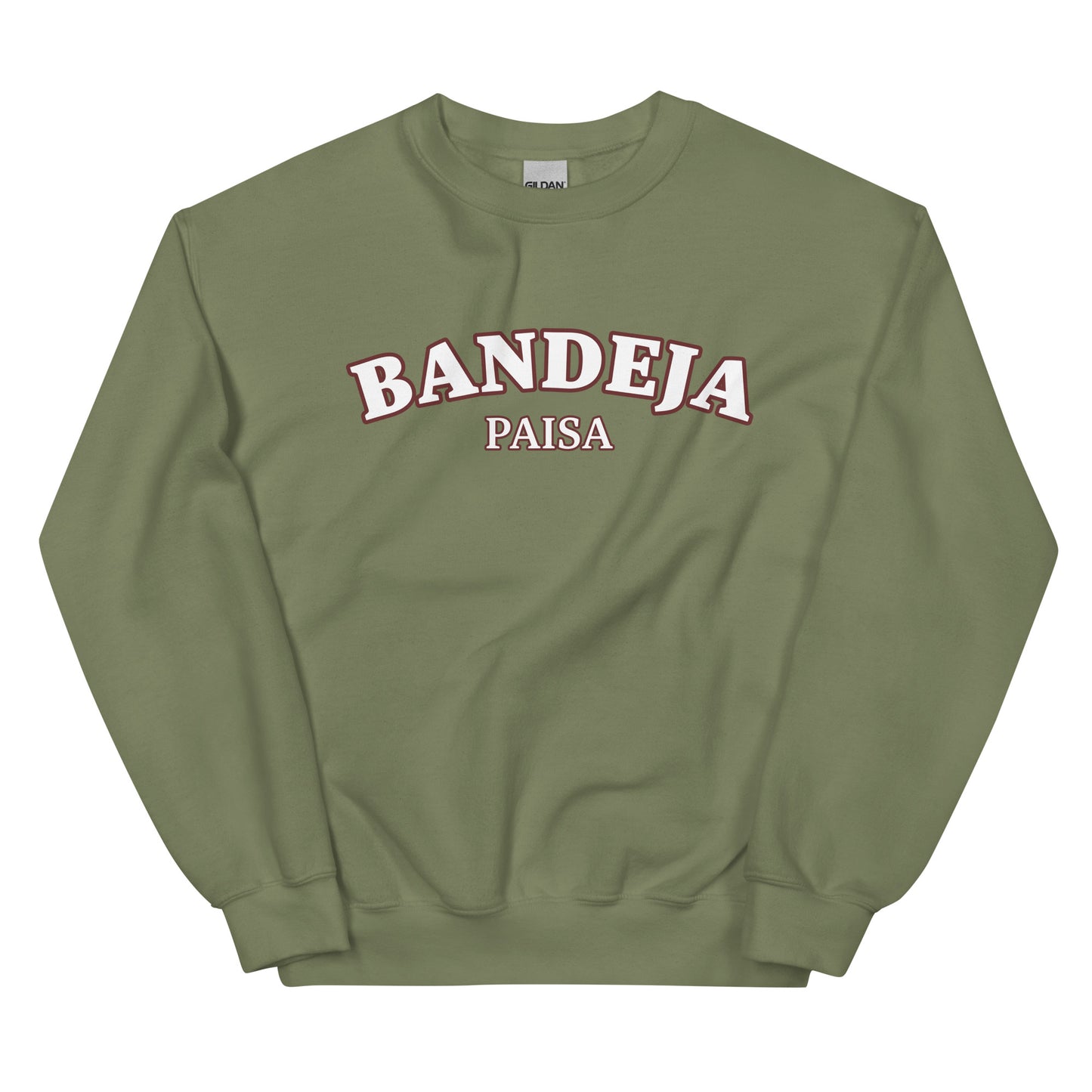 Army green bandeja paisa sweatshirt - This Bandeja Paisa sweatshirt is soft, comfortable and shows off your foodie passion. Designed for those with a Bandeja Paisa lovers, this funny food sweatshirt is perfect for cozy nights, funky streetwear or a funny gift for Colombian foodies. With its eye-catching design, and quirky nature, it's sure to turn heads. Make a statement in this Bandeja Paisa sweatshirt.