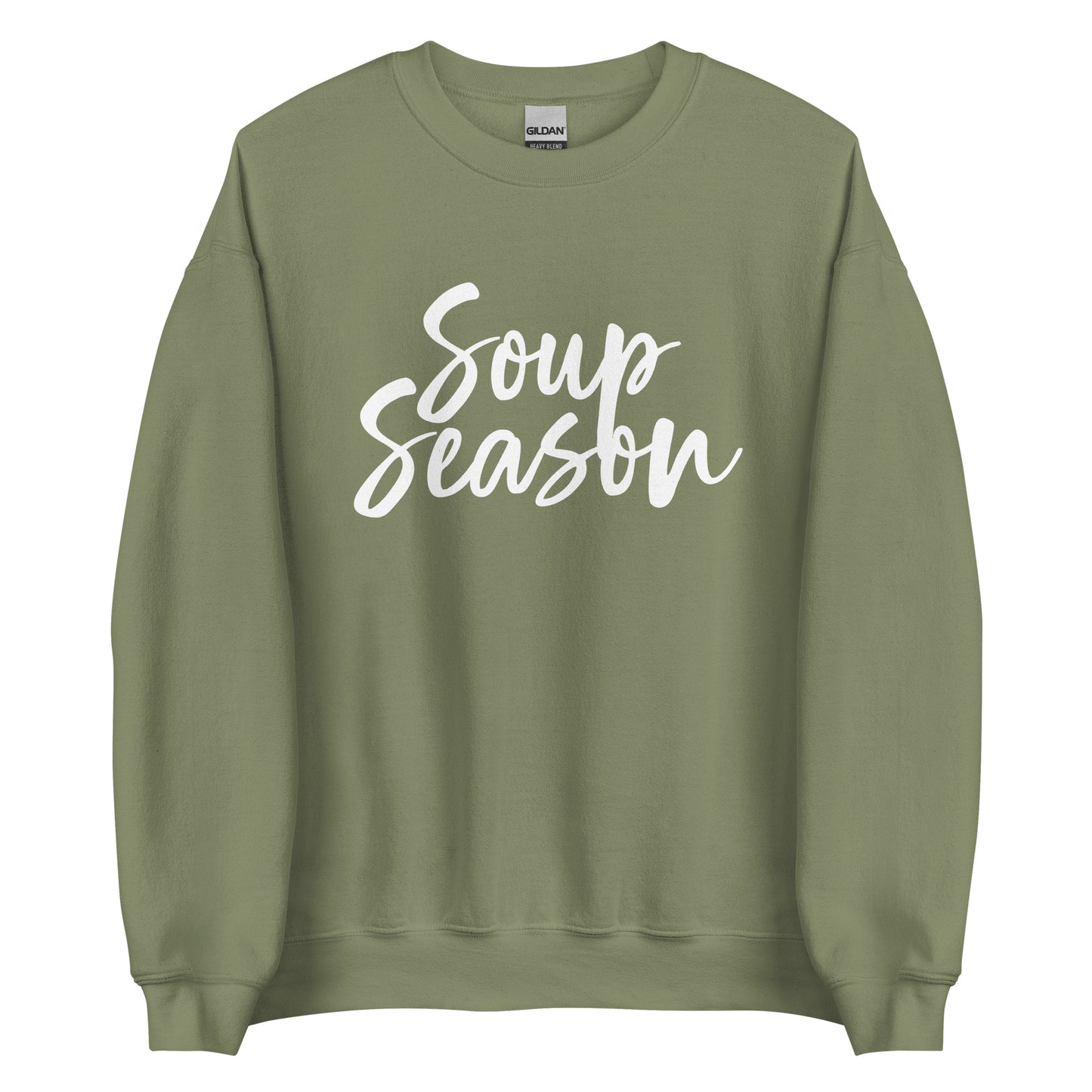 Green Soup Season Sweatshirt from Nina's Funky Shop by ninanush - Do you love soup? Looking for a funny gift? Our Soup Season Crewneck Sweatshirt is soft, comfortable and just what you need. It's a unisex sweatshirt that comes in a variety of colors with "Soup Season", expertly printed on the front. A unique and funny soup sweatshirt for cozy nights in or stand out soup lover streetwear. This quirky sweatshirt is designed by Nina and made just for you.