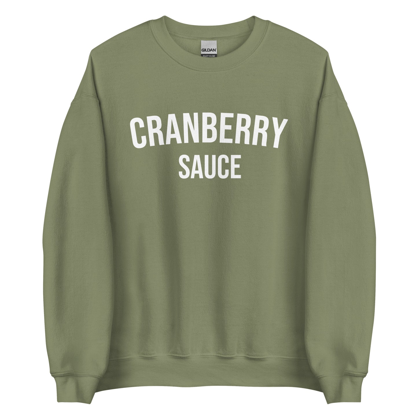 Army Green Cranberry Sauce Sweatshirt from Nina's Funky Shop by ninanush - Do you love cranberry sauce? Looking for a funny foodie gift? Our Cranberry Sauce Crewneck Sweatshirt is soft, comfortable and just what you need. A unisex, funny holiday sweatshirt or cozy streetwear for foodies and cranberry sauce lovers. This cranberry sauce enthusiast sweatshirt is designed by Nina and made just for you.