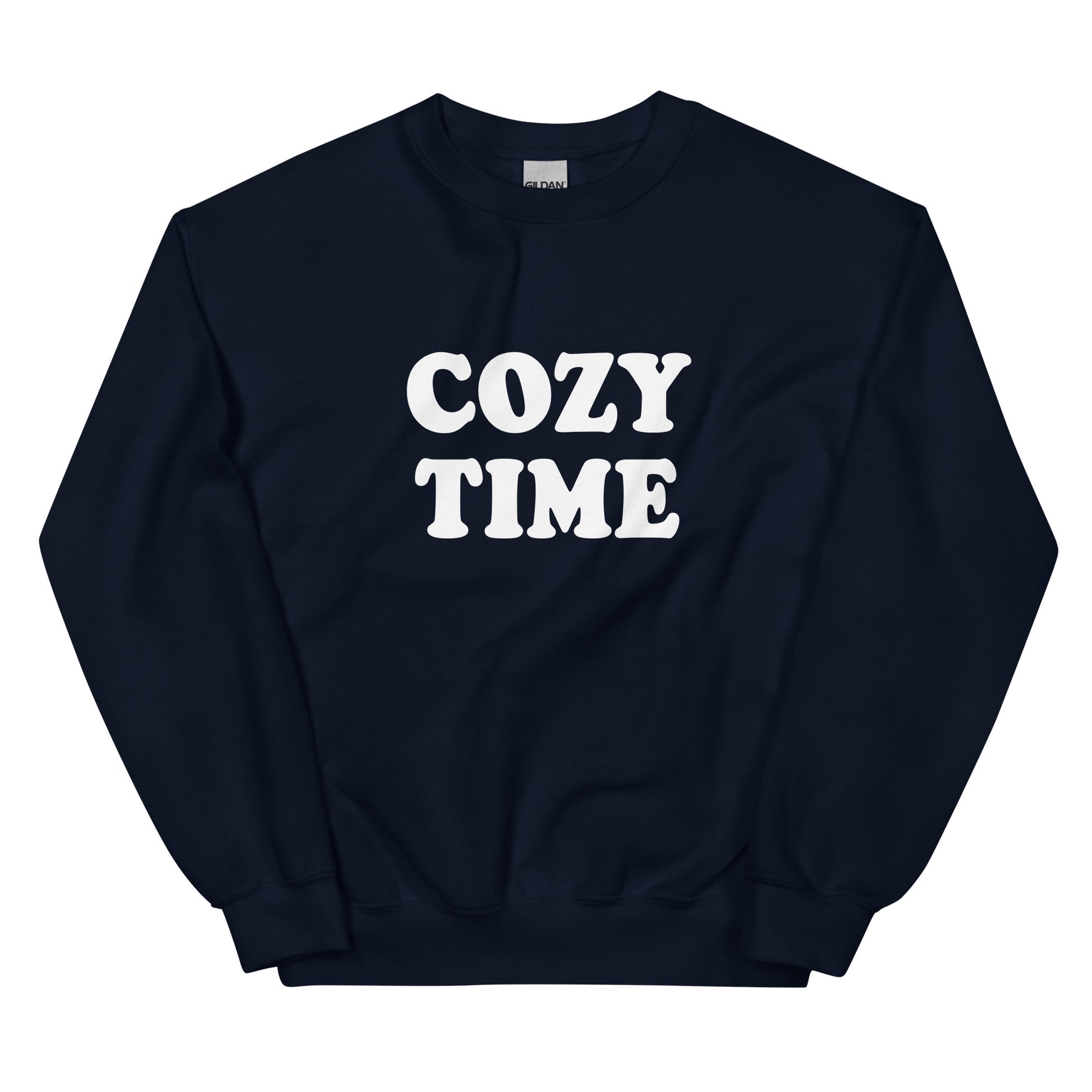 Navy Cozy Time Sweatshirt - Our Cozy Time Sweatshirt is super soft, comfortable and made just for you. It's perfect for lounging on the couch or everyday streetwear. Make a statement and get cozy.