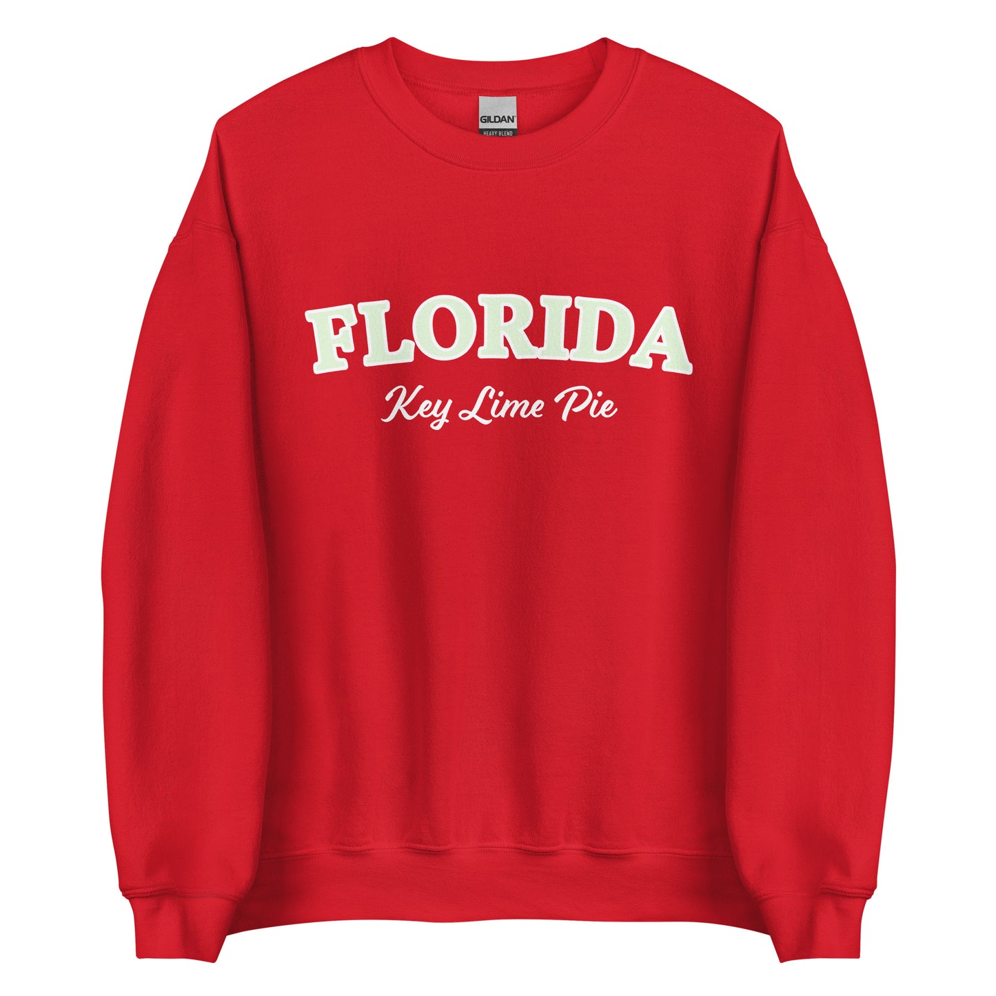 Red Florida Key Lime Pie Sweatshirt from Nina's Funky Shop by ninanush - Love key lime pie? Looking for a fun gift for a Floridian foodie? This Florida Key Lime Pie Sweatshirt is a funny foodie sweatshirt for key lime pie lovers like you. It's a unisex, crew neck Florida sweatshirt with "Florida Key Lime Pie" on the front. Perfect for key lime pie enthusiast and made just for you.