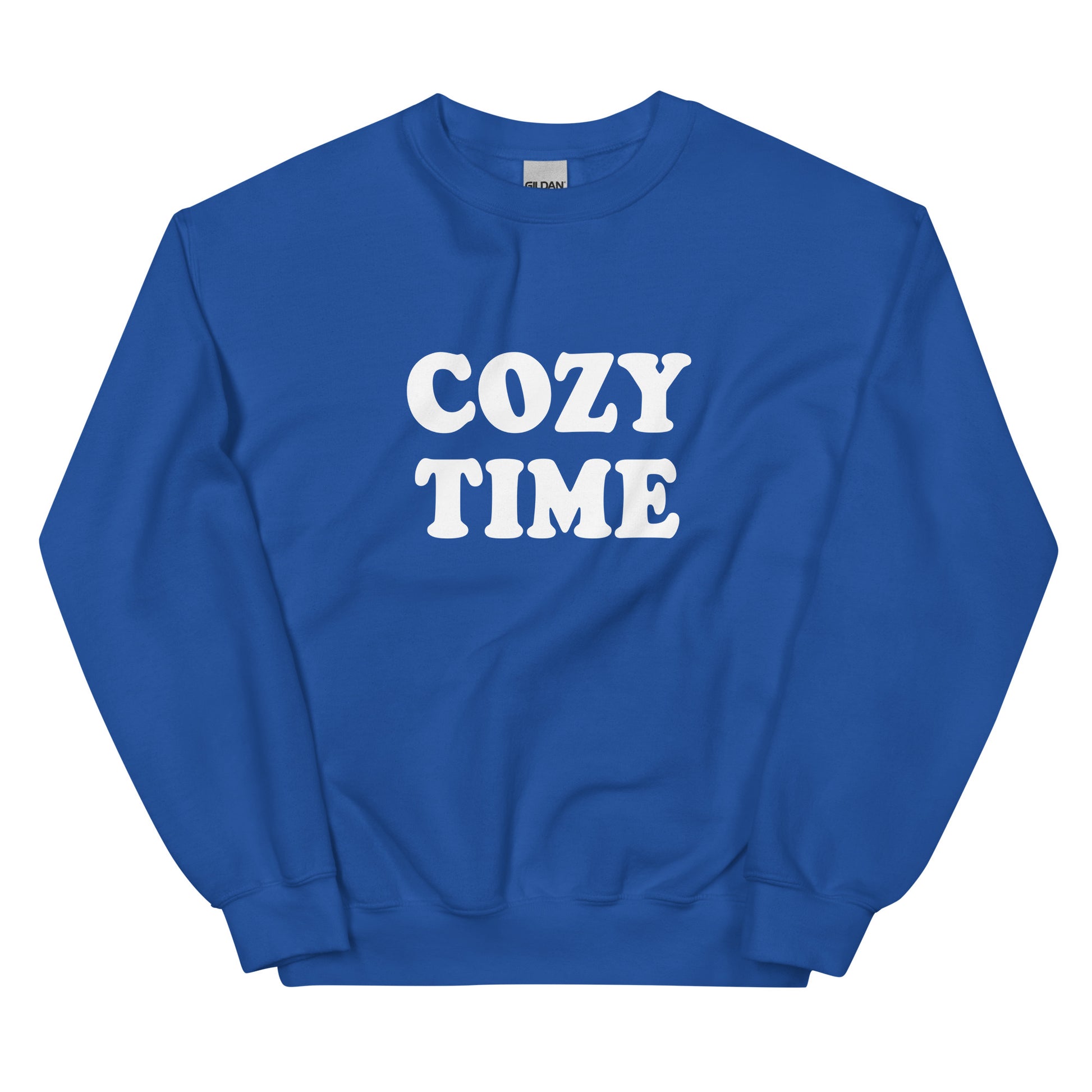 Royal Blue Cozy Time Sweatshirt - Our Cozy Time Sweatshirt is super soft, comfortable and made just for you. It's perfect for lounging on the couch or everyday streetwear. Make a statement and get cozy.