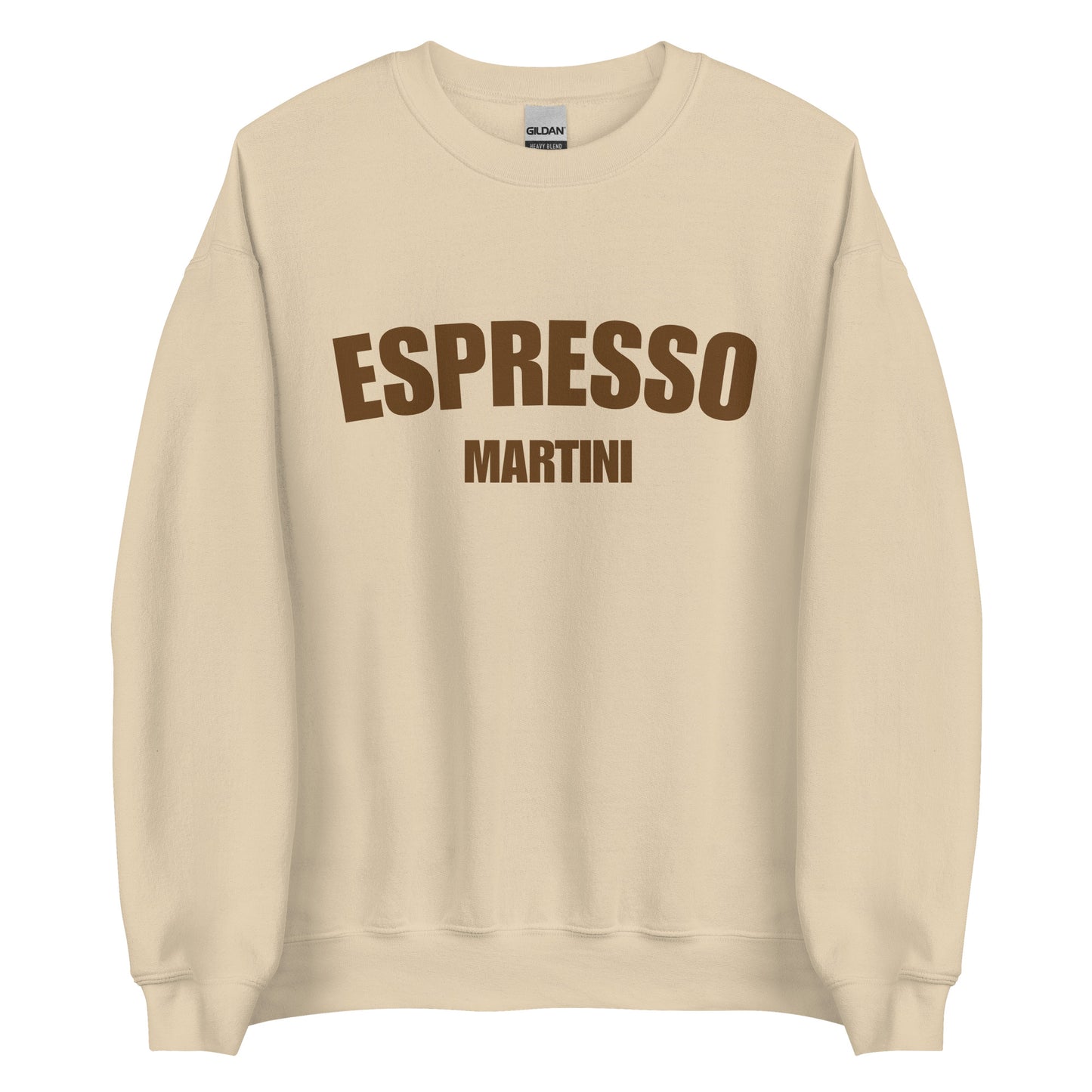 Nude Espresso Martini Sweatshirt from Nina's Funky Shop by ninanush - Love espresso martinis? Our Espresso Martini Sweatshirt is a perfect bold sweatshirt for martini enthusiasts. It's a unisex, crew neck sweatshirt with "Espresso Martini", expertly printed on the front. Perfect for cozy nights in or stand out streetwear, this espresso sweatshirt is designed by Nina and made just for you.