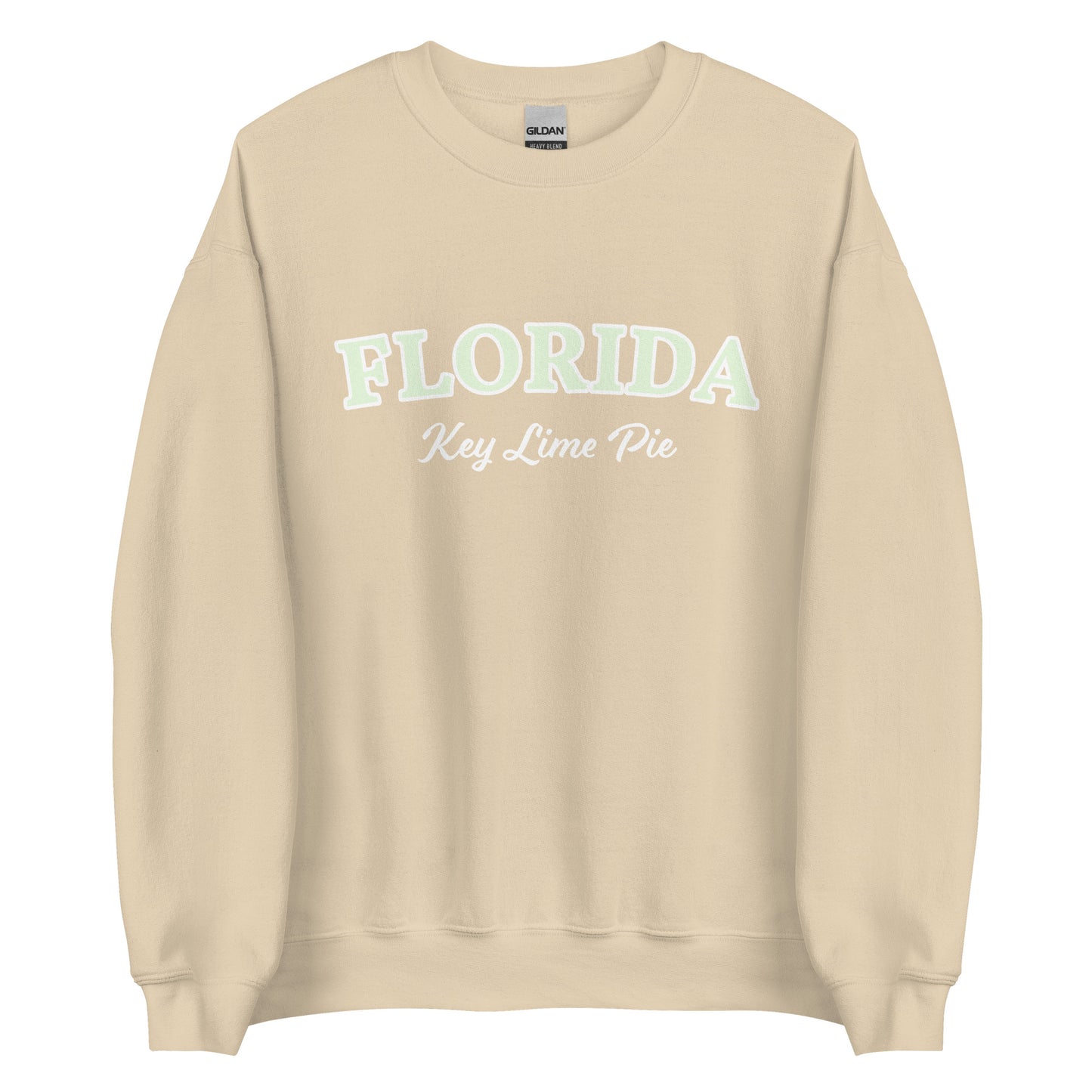 Tan Florida Key Lime Pie Sweatshirt from Nina's Funky Shop by ninanush - Love key lime pie? Looking for a fun gift for a Floridian foodie? This Florida Key Lime Pie Sweatshirt is a funny foodie sweatshirt for key lime pie lovers like you. It's a unisex, crew neck Florida sweatshirt with "Florida Key Lime Pie" on the front. Perfect for key lime pie enthusiast and made just for you.