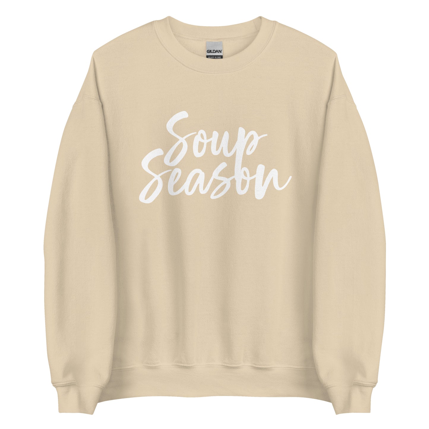 Beige Soup Season Sweatshirt from Nina's Funky Shop by ninanush - Do you love soup? Looking for a funny gift? Our Soup Season Crewneck Sweatshirt is soft, comfortable and just what you need. It's a unisex sweatshirt that comes in a variety of colors with "Soup Season", expertly printed on the front. A unique and funny soup sweatshirt for cozy nights in or stand out soup lover streetwear. This quirky sweatshirt is designed by Nina and made just for you.