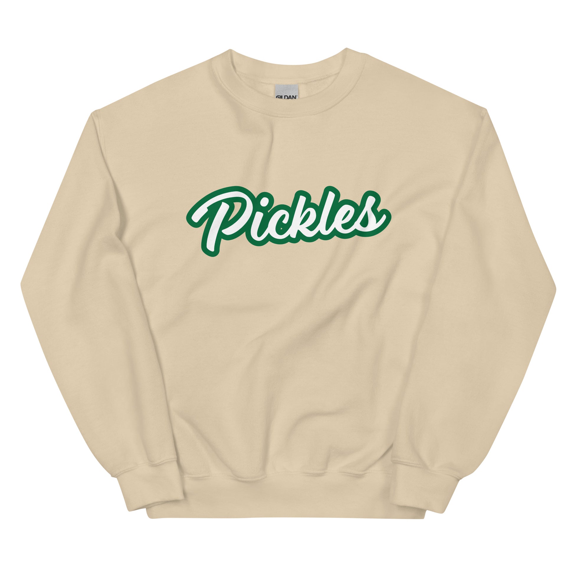 Tan Pickles Sweatshirt - Do you love pickles? Looking for a gift for a pickle lover? Our Pickle Crewneck Sweatshirt is cozy, soft, and made just for you! Eat your favorite pickles in this funny sweatshirt. 