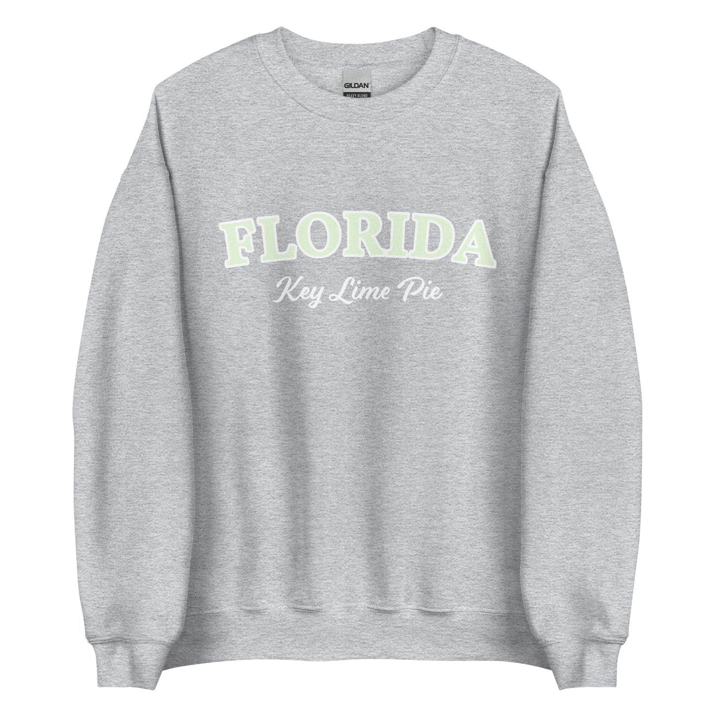 Light Gray Florida Key Lime Pie Sweatshirt from Nina's Funky Shop by ninanush - Love key lime pie? Looking for a fun gift for a Floridian foodie? This Florida Key Lime Pie Sweatshirt is a funny foodie sweatshirt for key lime pie lovers like you. It's a unisex, crew neck Florida sweatshirt with "Florida Key Lime Pie" on the front. Perfect for key lime pie enthusiast and made just for you.