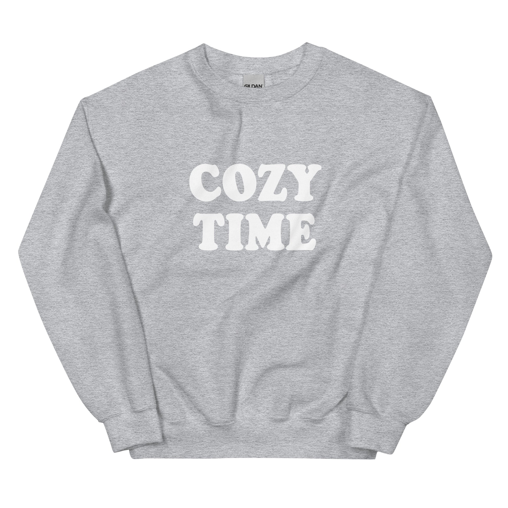 Gray Cozy Time Sweatshirt - Our Cozy Time Sweatshirt is super soft, comfortable and made just for you. It's perfect for lounging on the couch or everyday streetwear. Make a statement and get cozy.