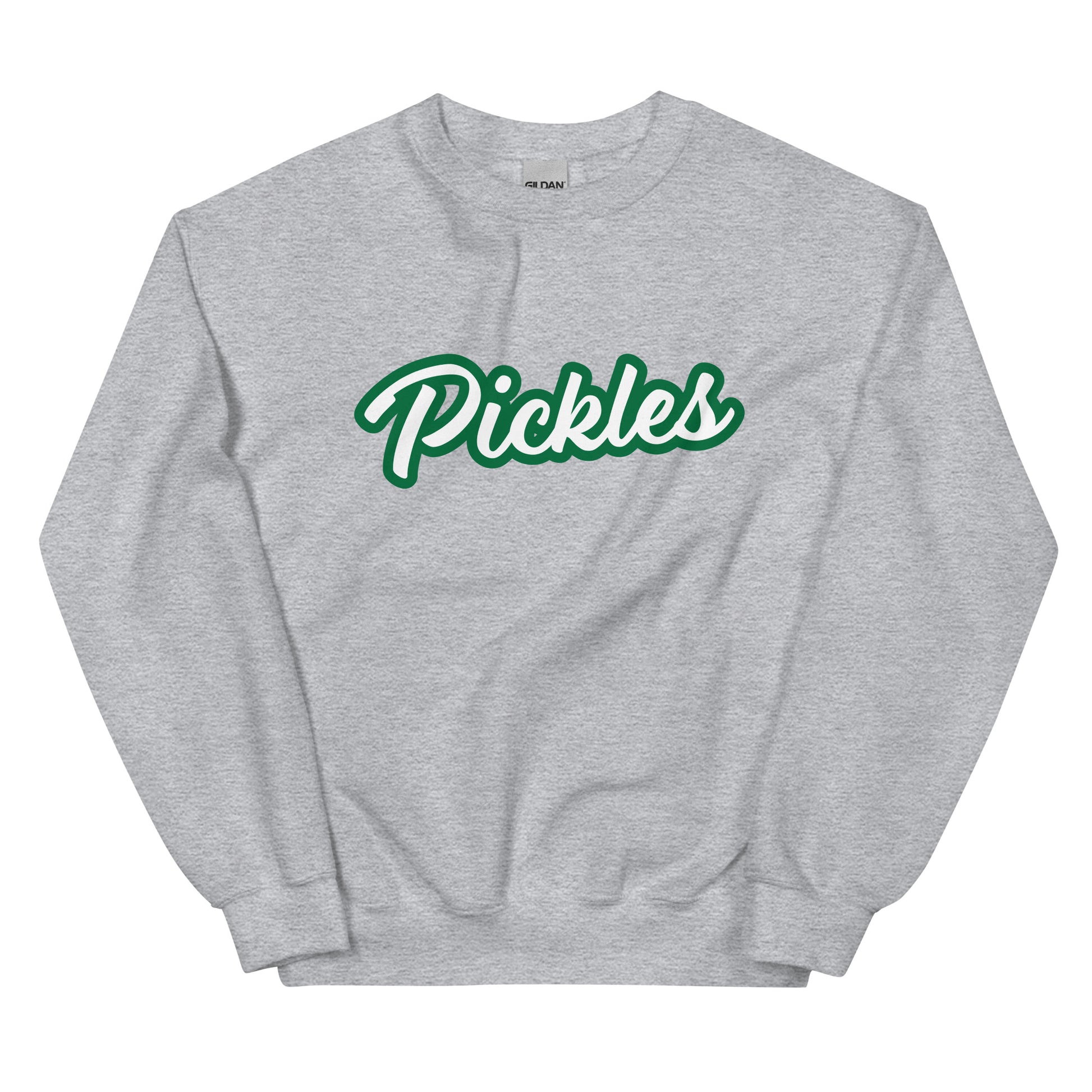 Gray Pickles Sweatshirt - Do you love pickles? Looking for a gift for a pickle lover? Our Pickle Crewneck Sweatshirt is cozy, soft, and made just for you! Eat your favorite pickles in this funny sweatshirt. 