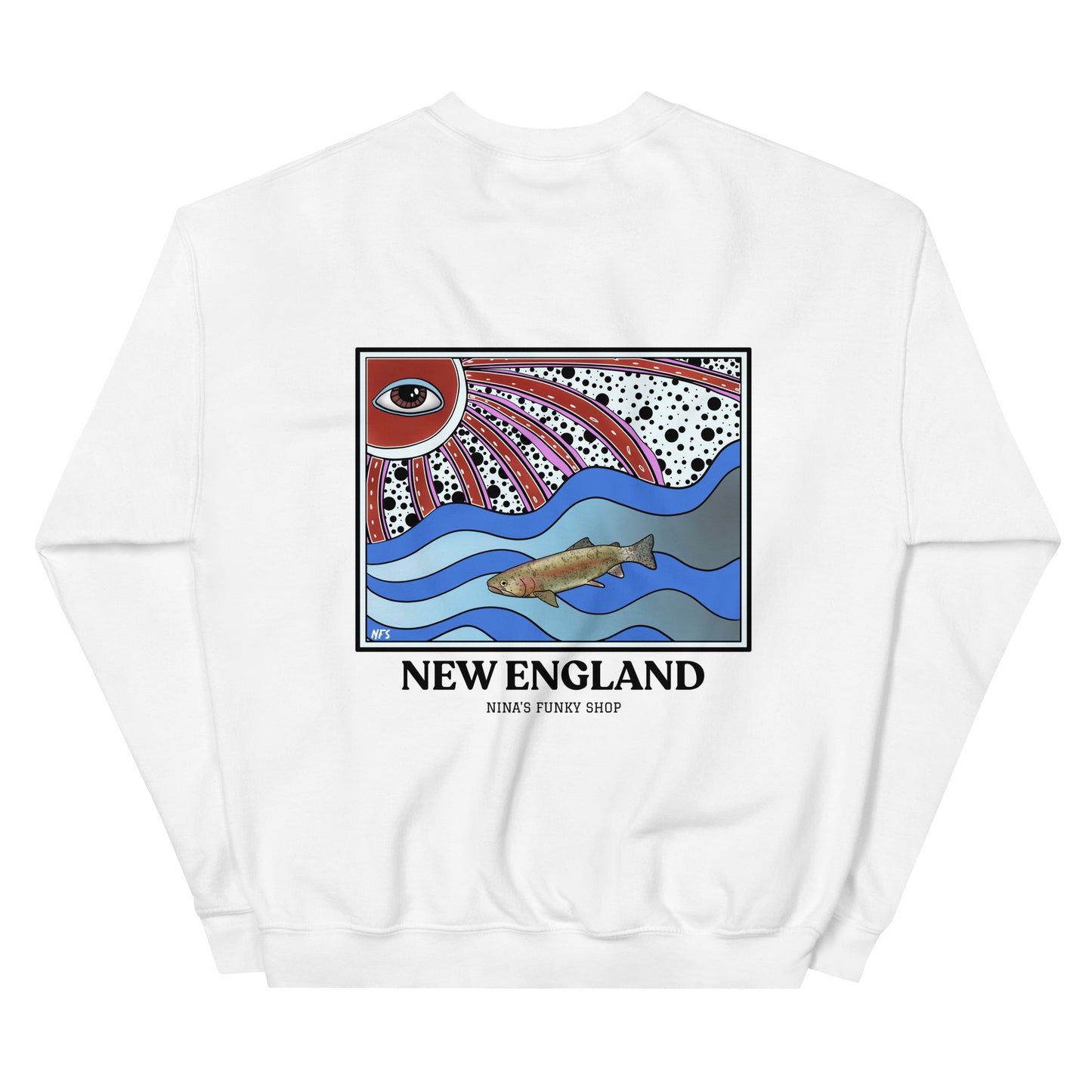 Funky New England Rainbow Trout Sweatshirt